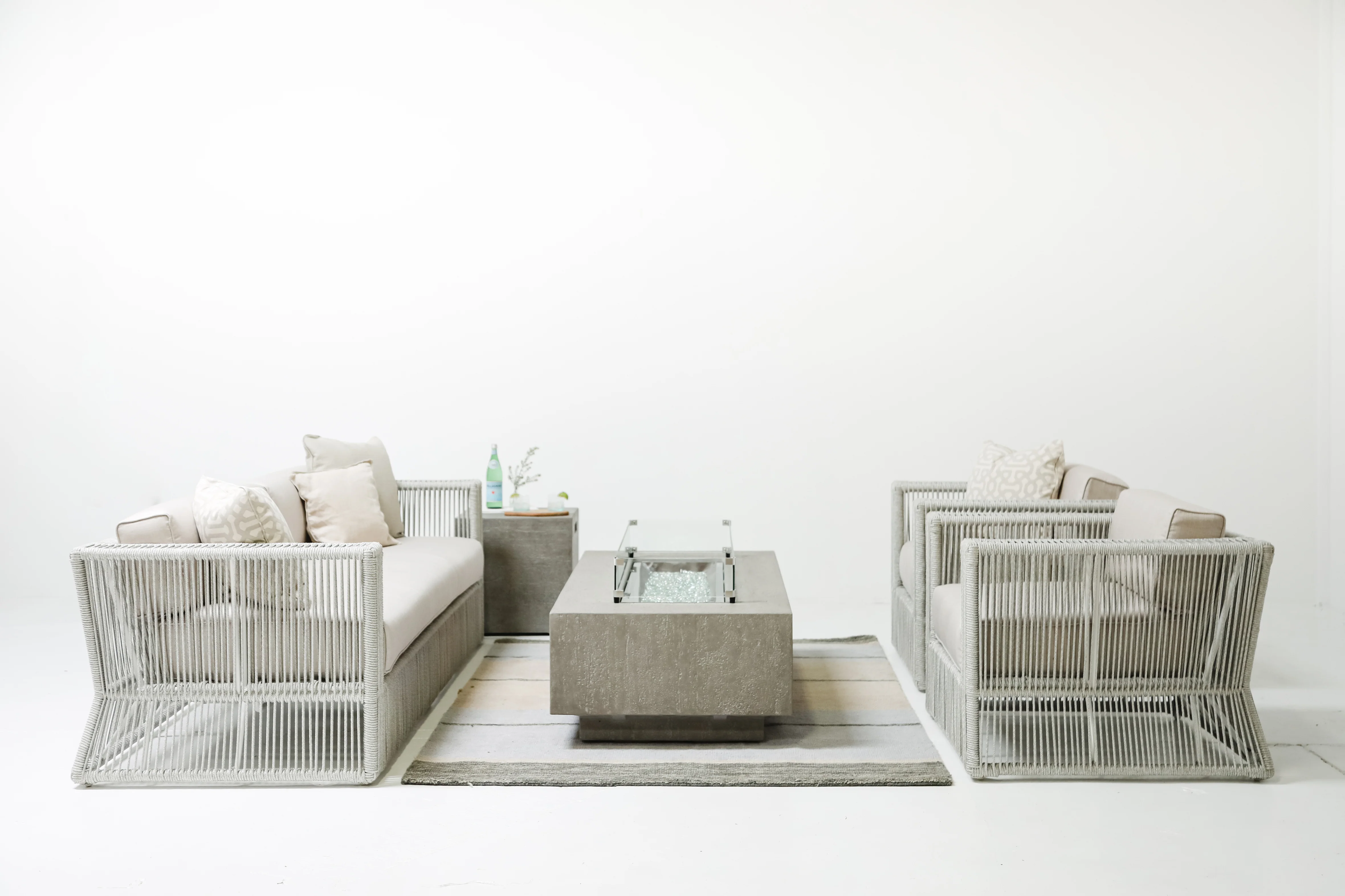 Miami Sofa in Dupione Celeste w/ Self Welt - Image 6