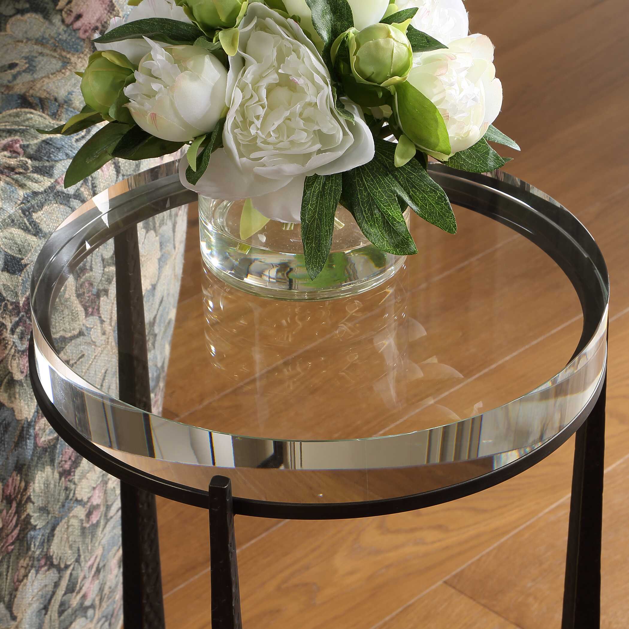 Midas Dark Bronze Round Accent Table - Image 4