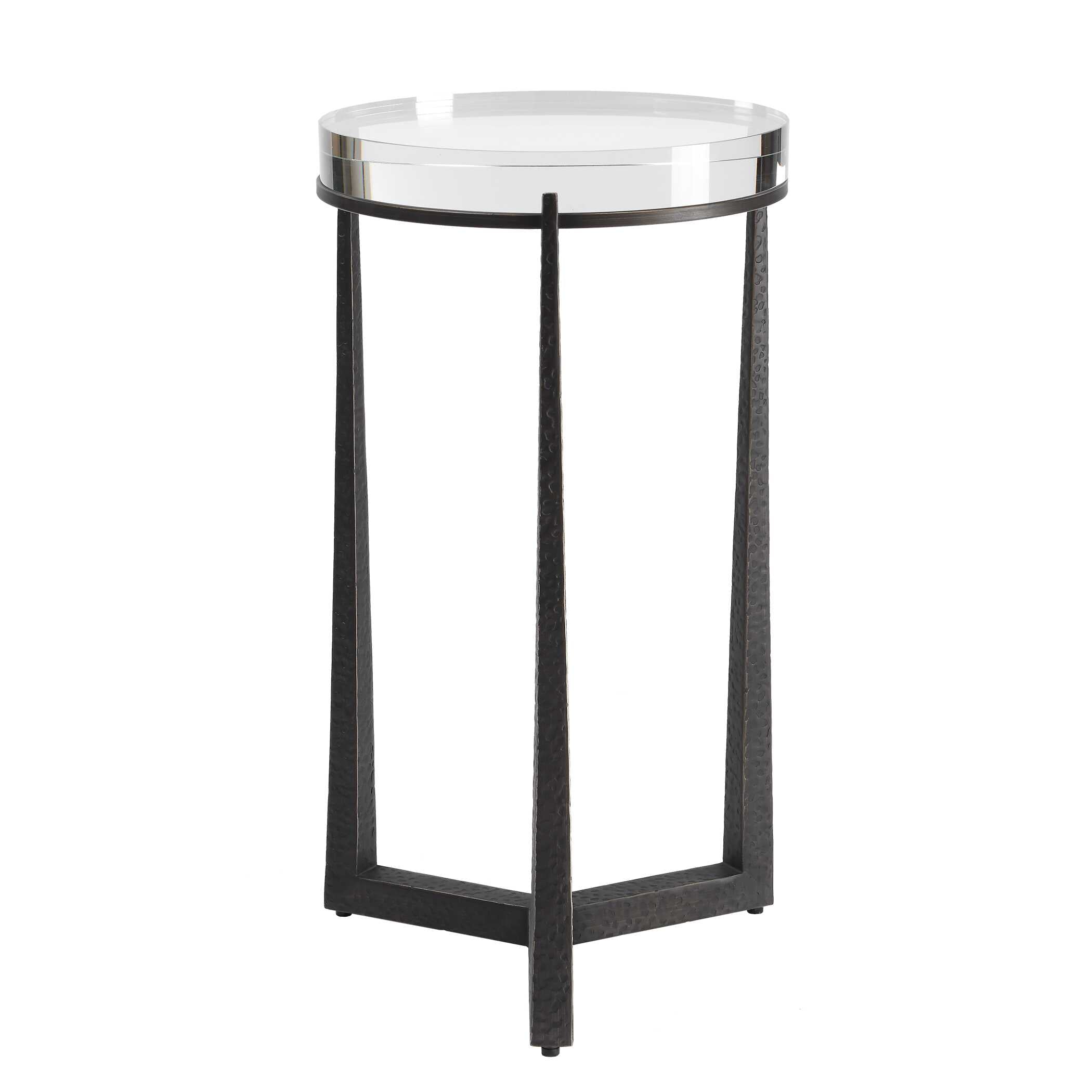 Midas Dark Bronze Round Accent Table - Image 5