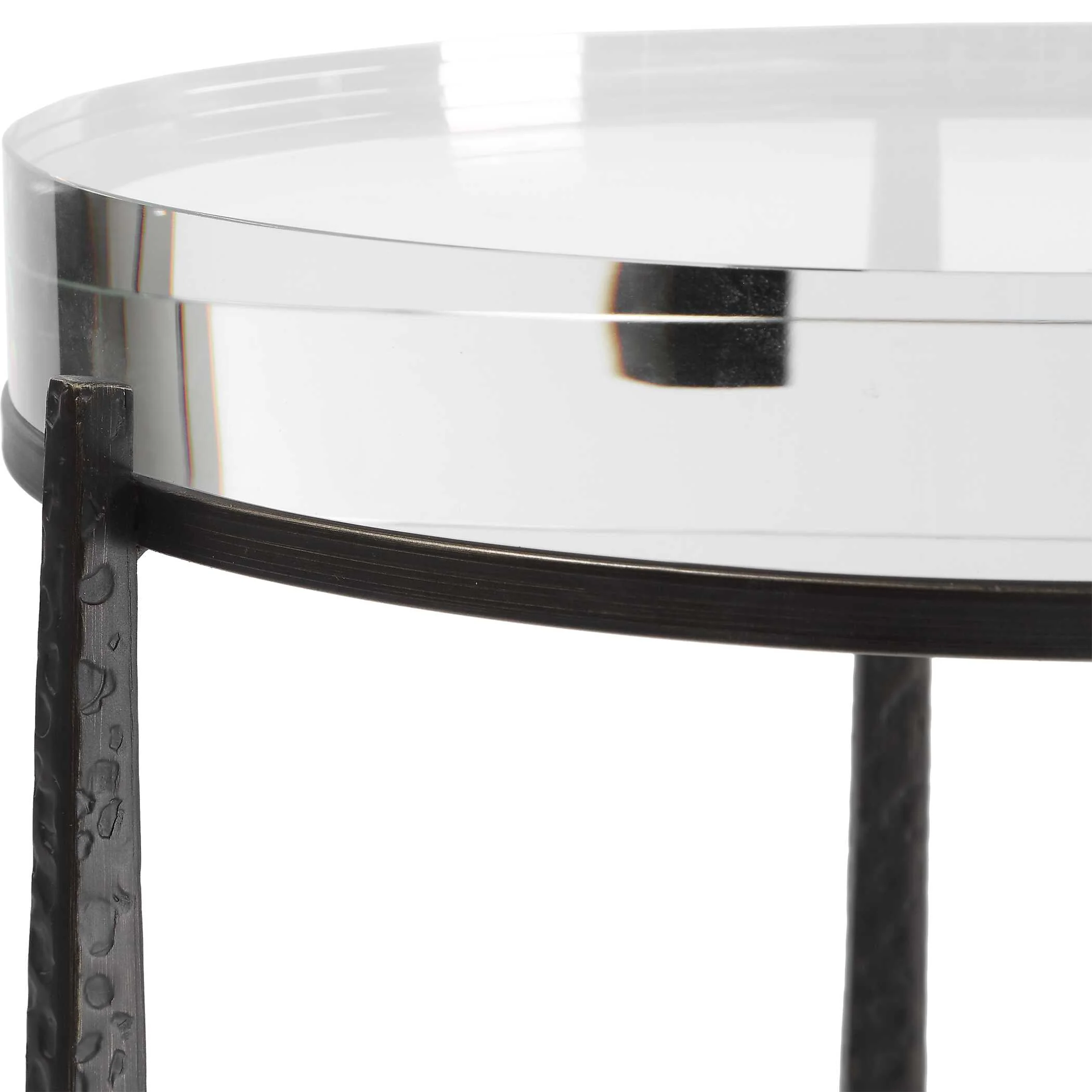 Midas Dark Bronze Round Accent Table - Image 7