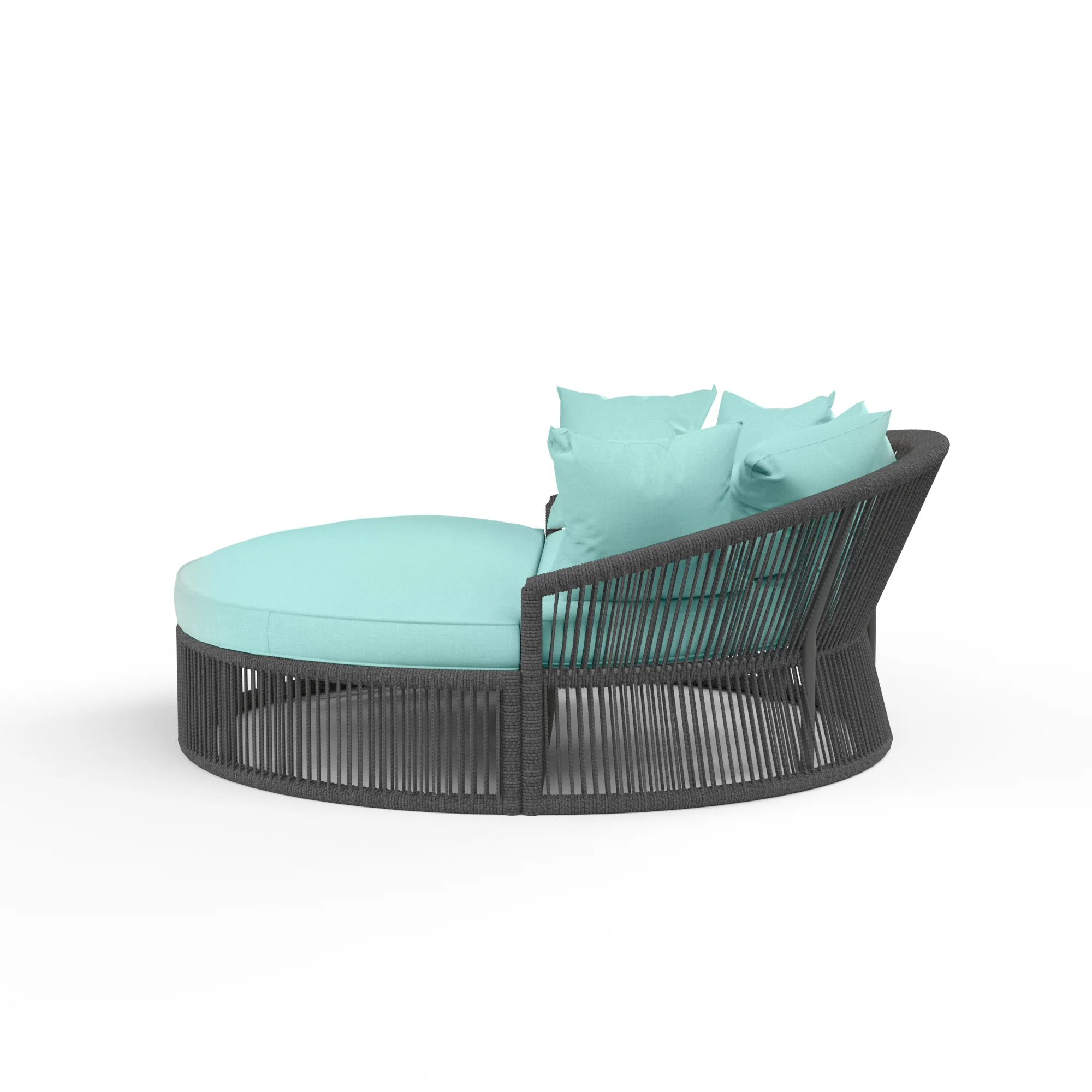 Milano Daybed in Dupione Celeste w/ Self Welt - Image 2