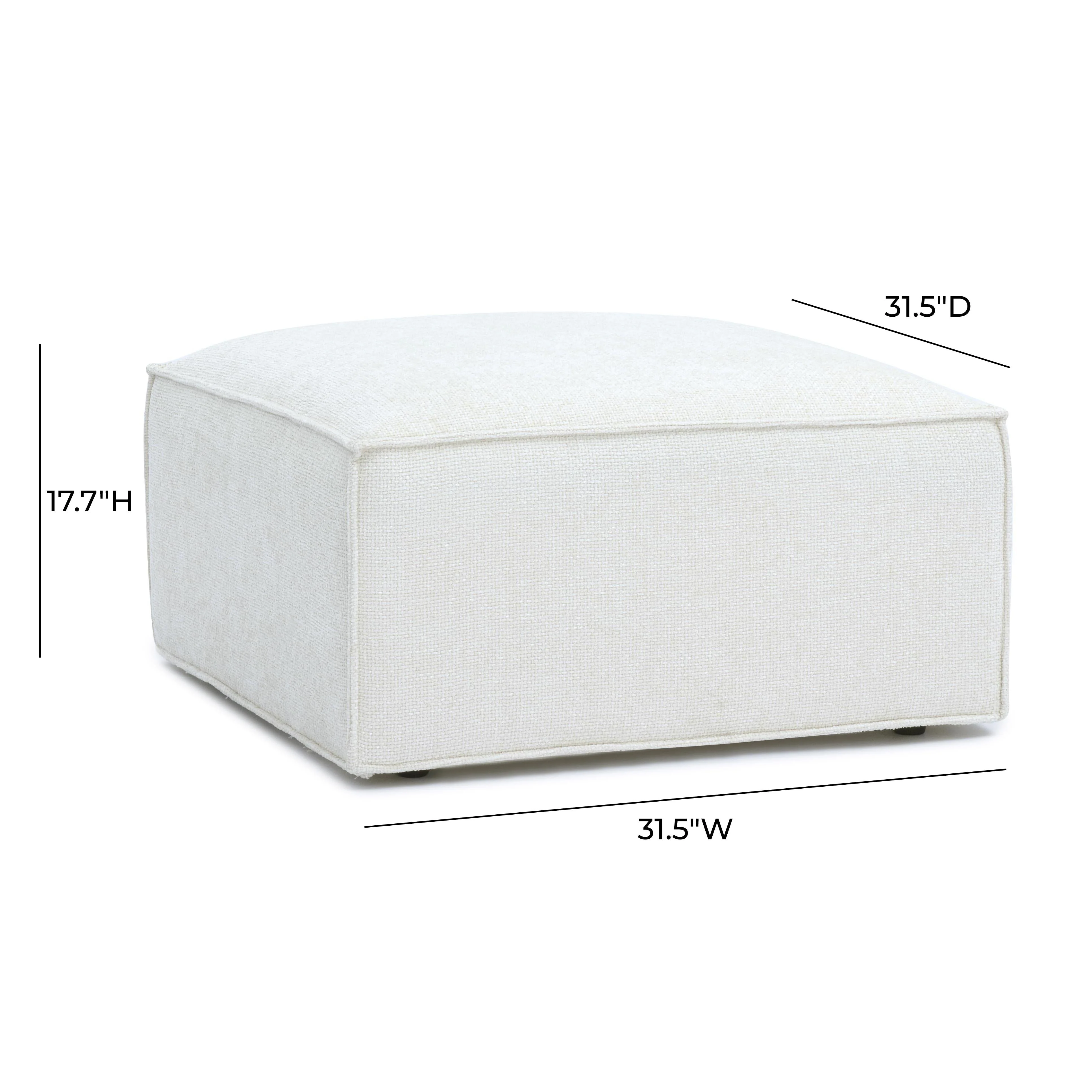 Mindy Performance Chenille Basketweave Ottoman - Image 6