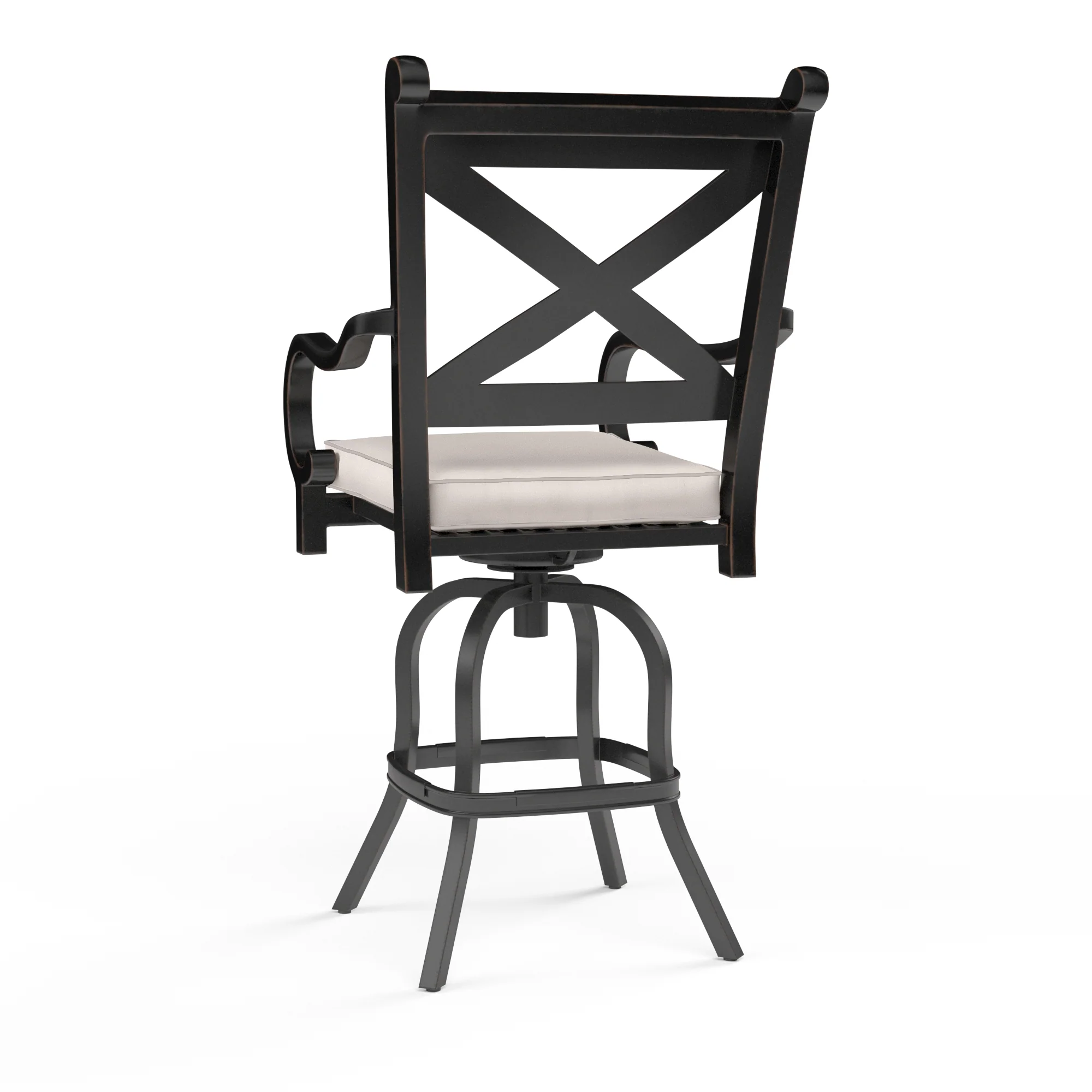 Monterey Barstool in Canvas Natural w/ Self Welt - Image 3