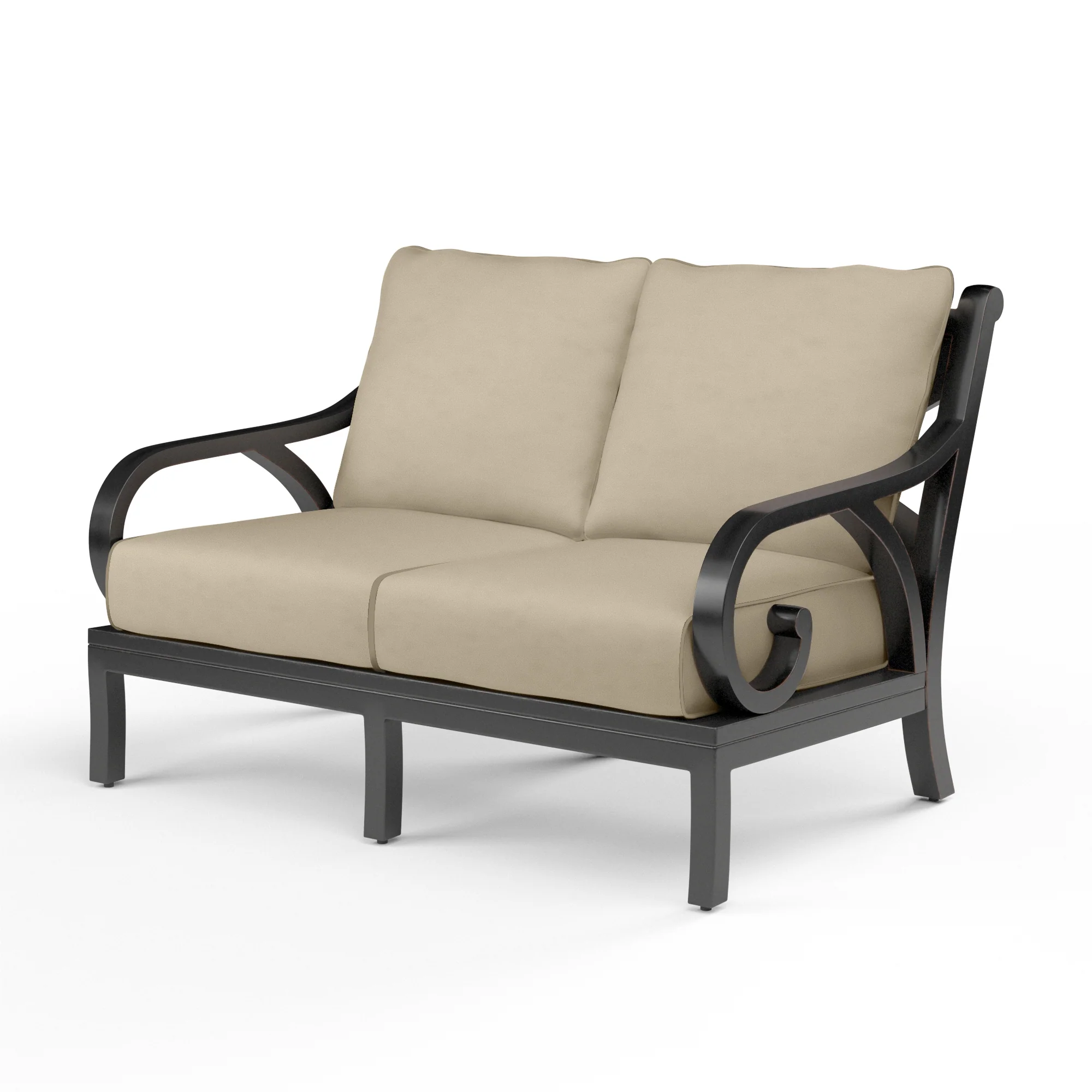 Monterey Loveseat in Linen Stone w/ Selt Welt - Image 3