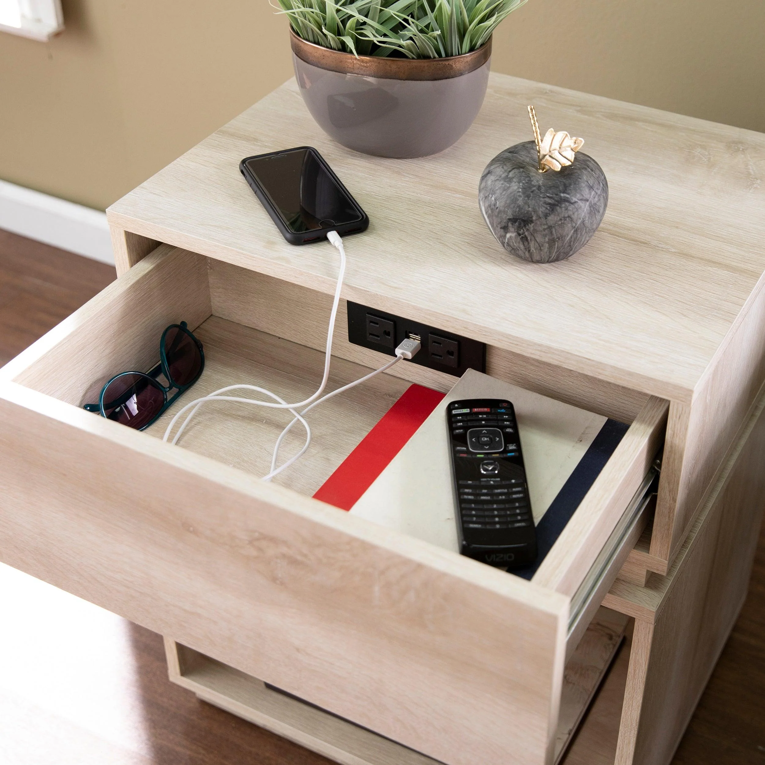 Mortayne Side Table w/ Charging Station - Image 6