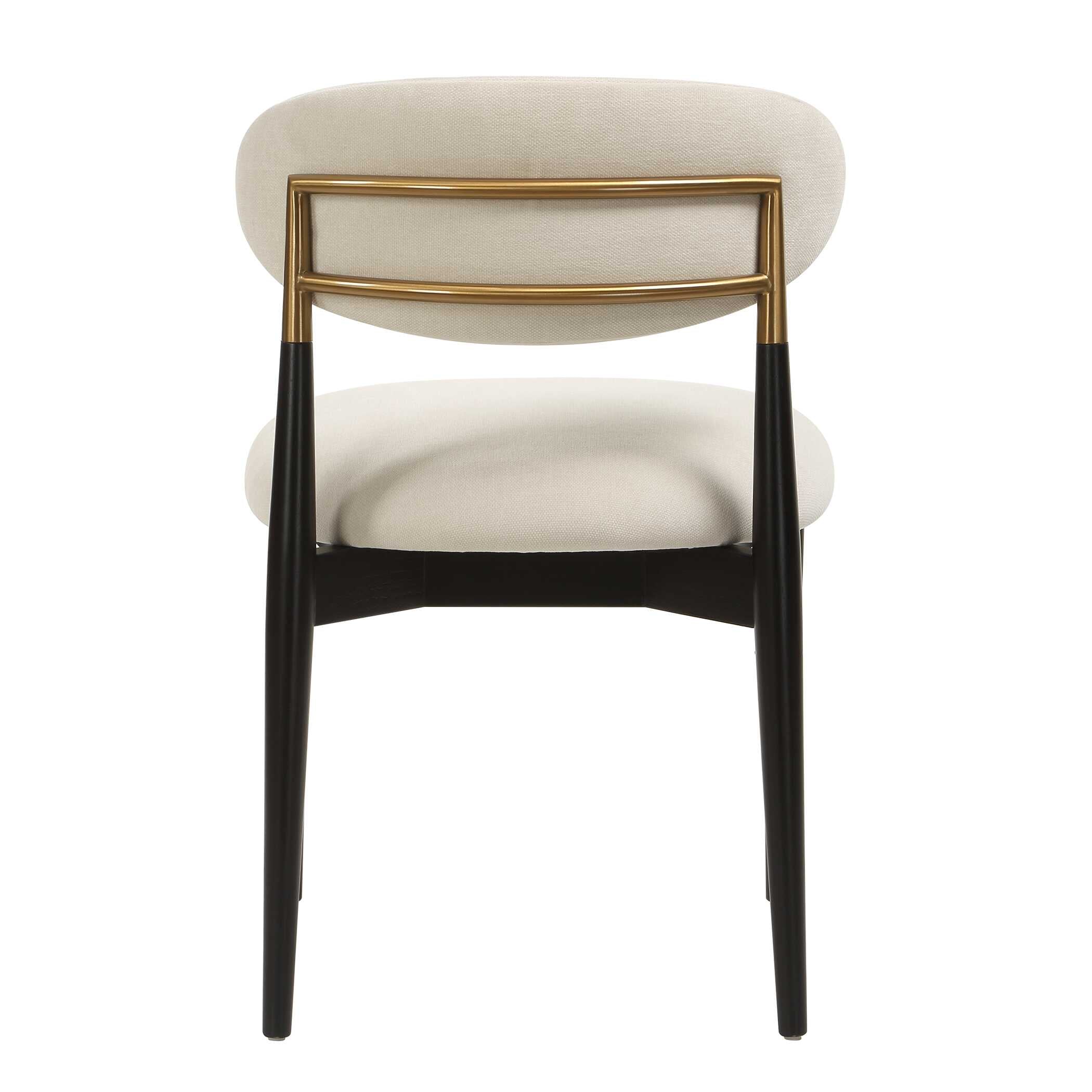 Moxie Black Armless Dining Chair S/2 - Image 6
