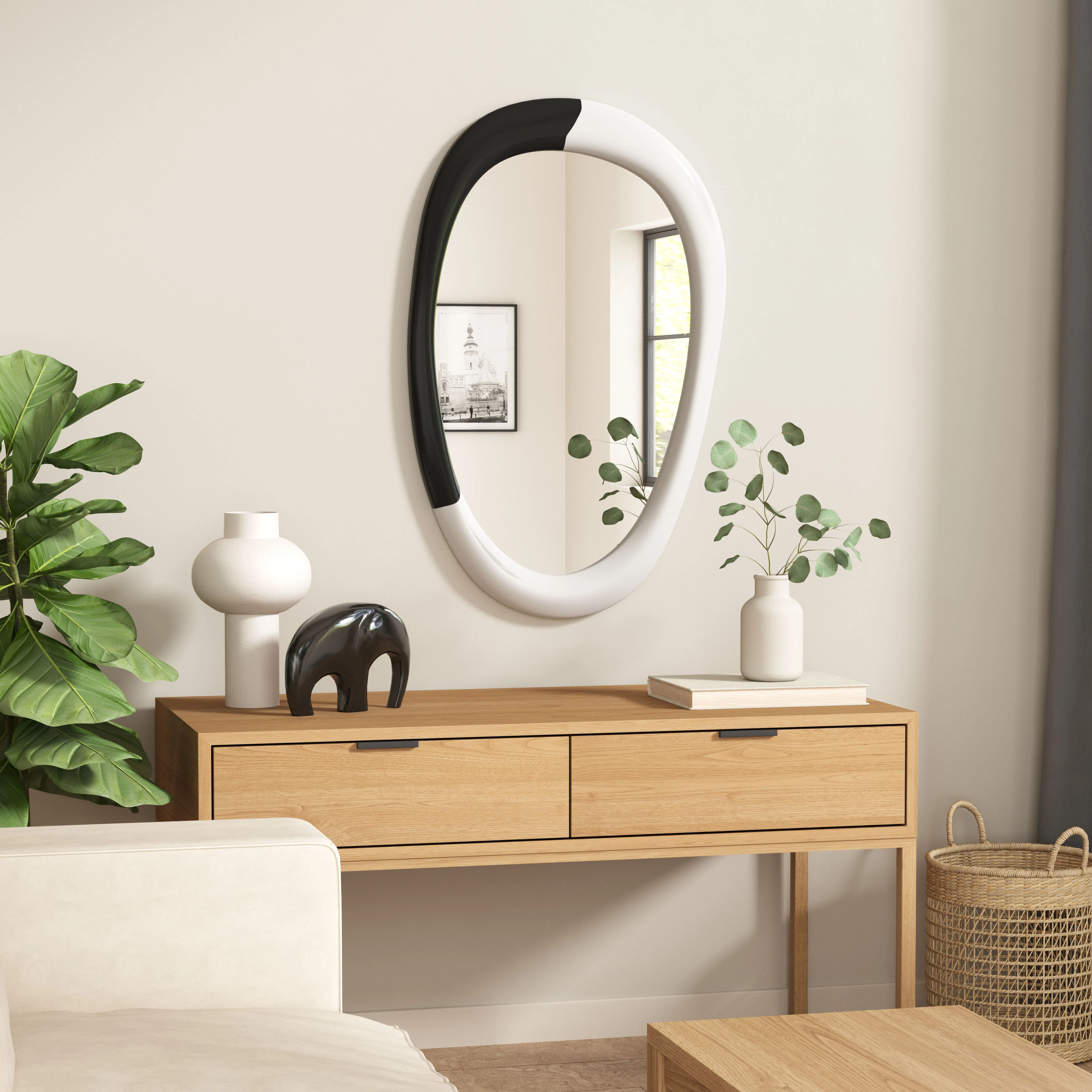 Muna Mirror White & Black - Image 4