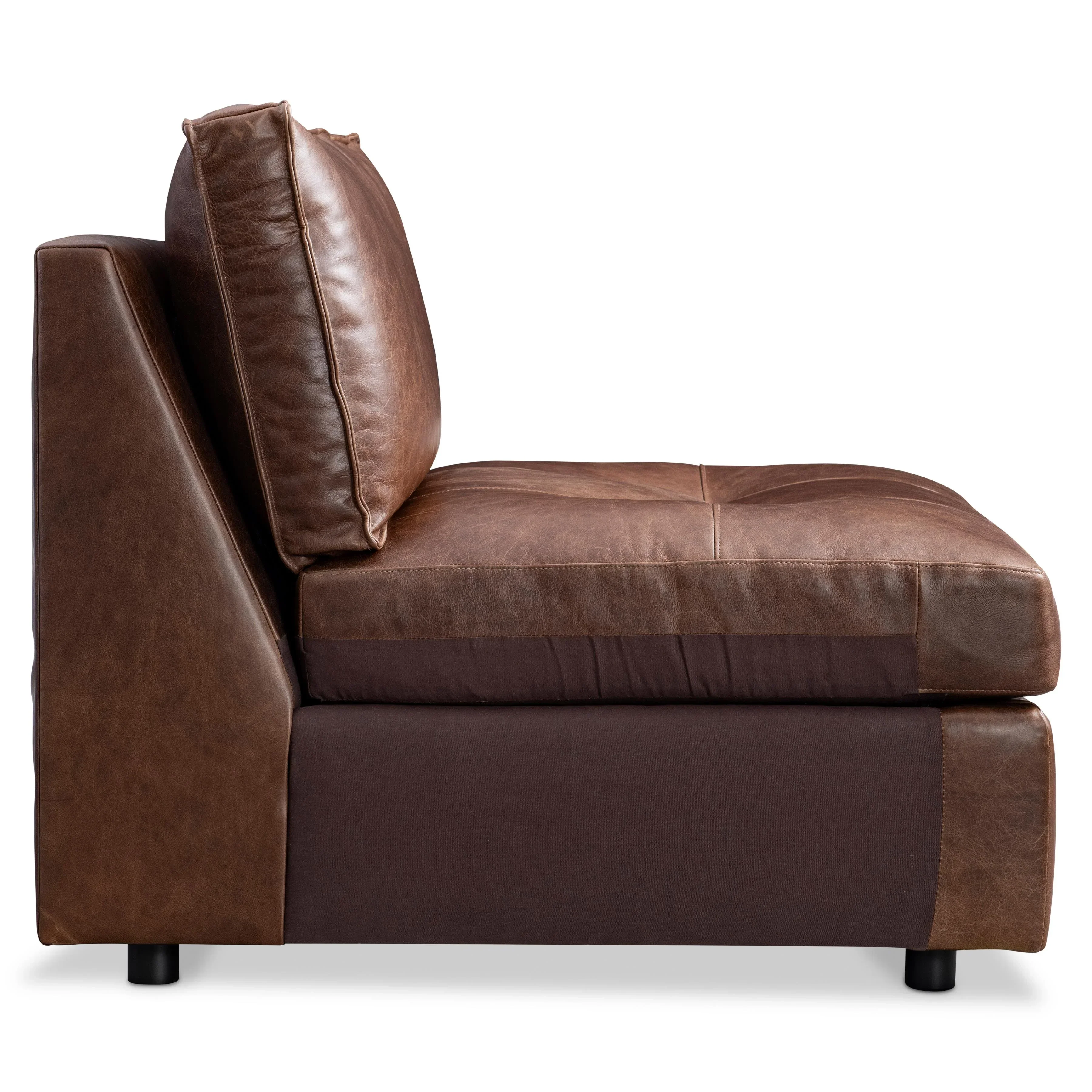 Nest Leather Armless Chair - Image 3