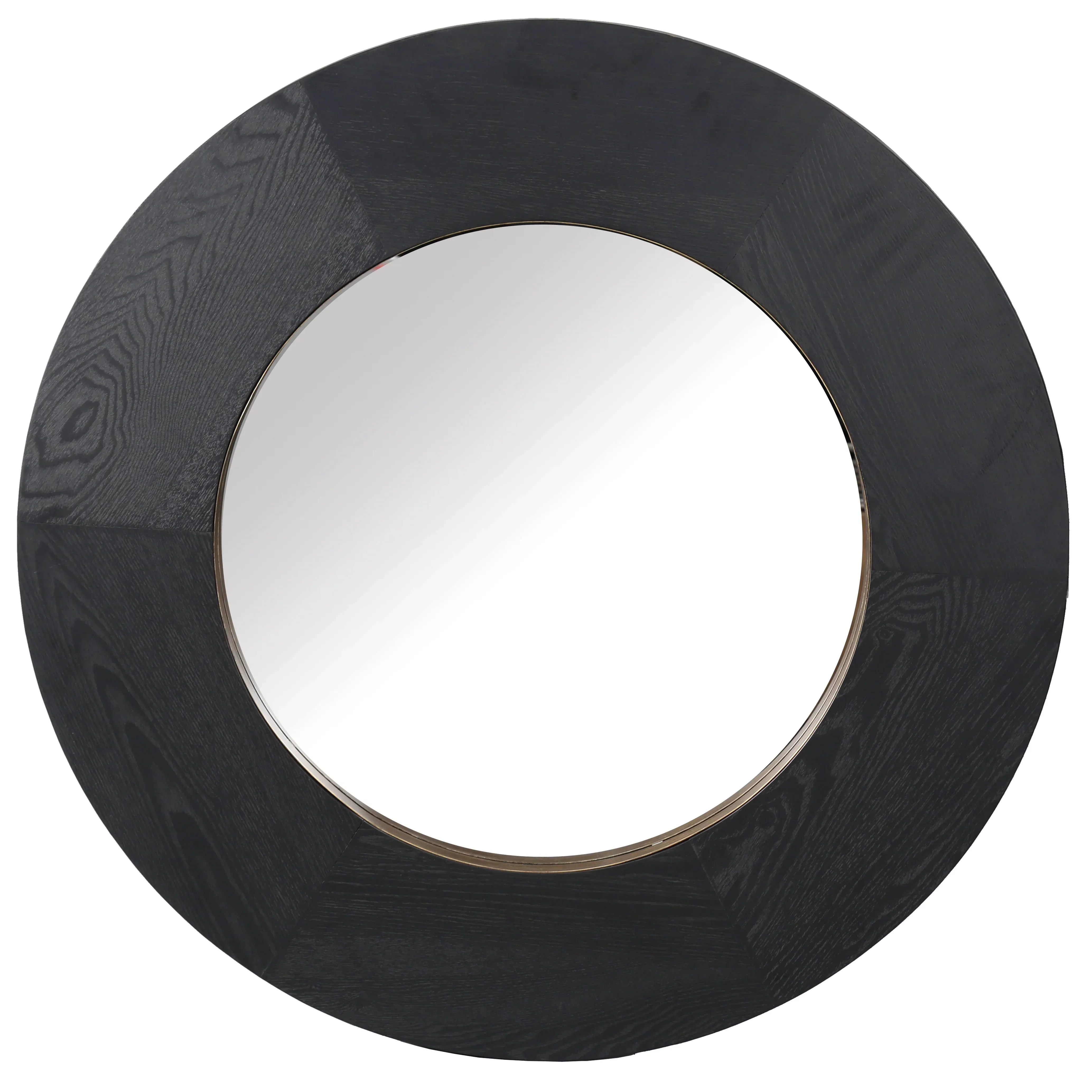 Netta Round Wood Mirror - Image 3