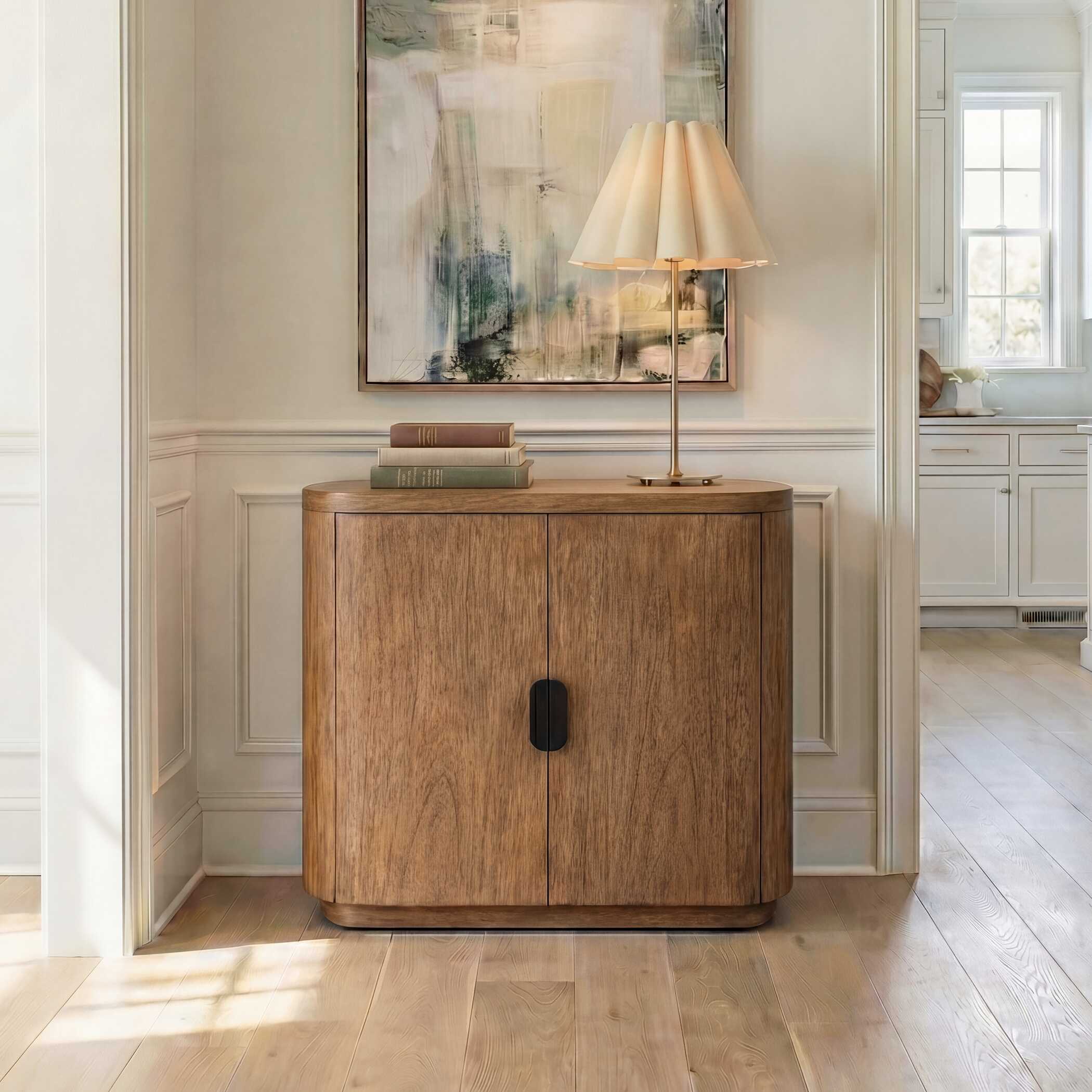 Newell Natural Wood 2 Door Cabinet - Image 2