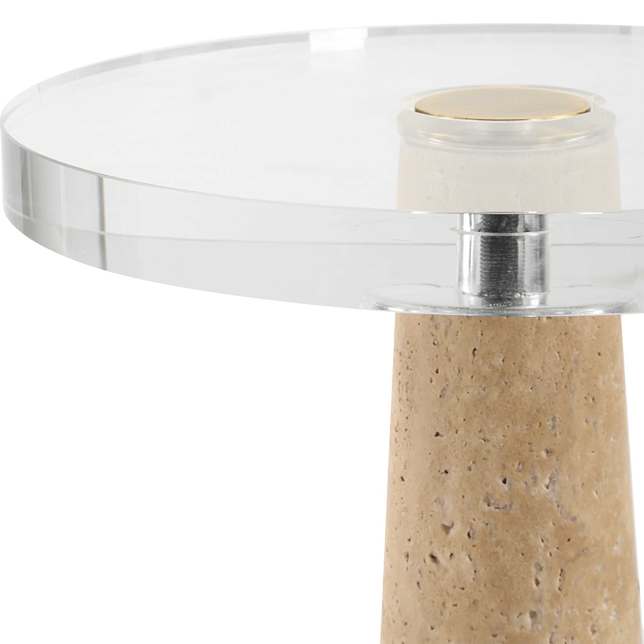 Niari Travertine Drink Table - Image 4