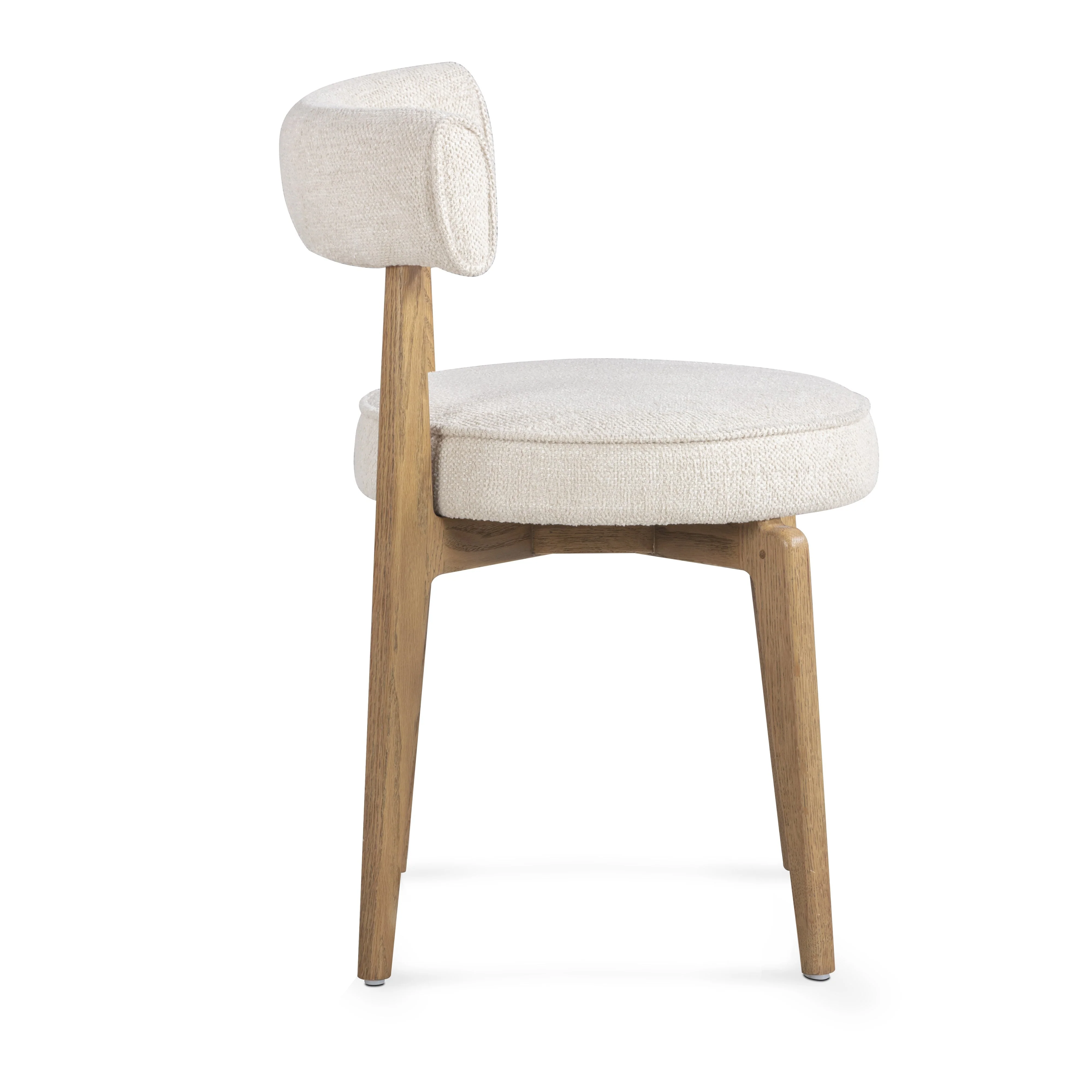Nikita Cream Performance Fabric Dining Chair - Image 5