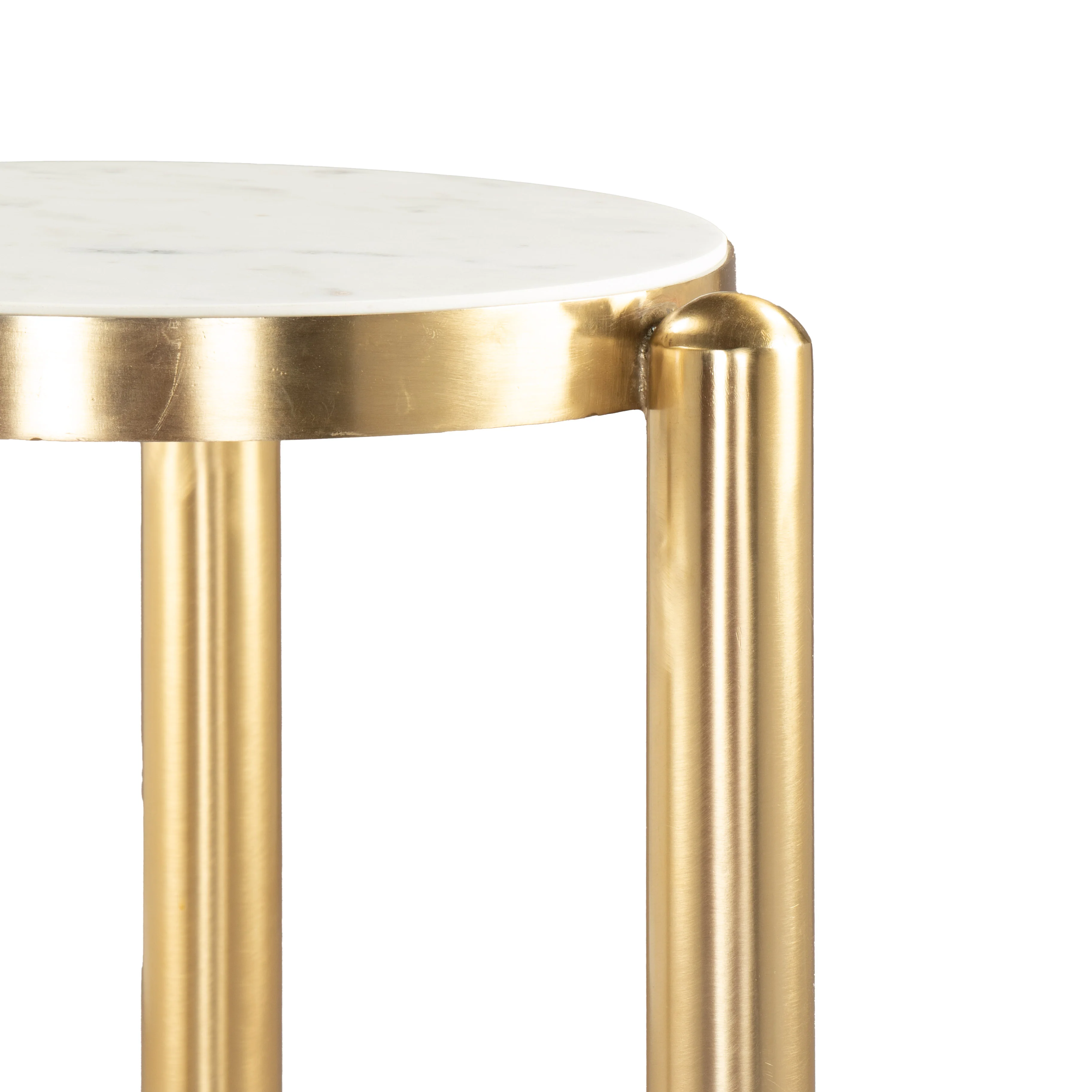 Noan Side Table White & Gold - Image 4