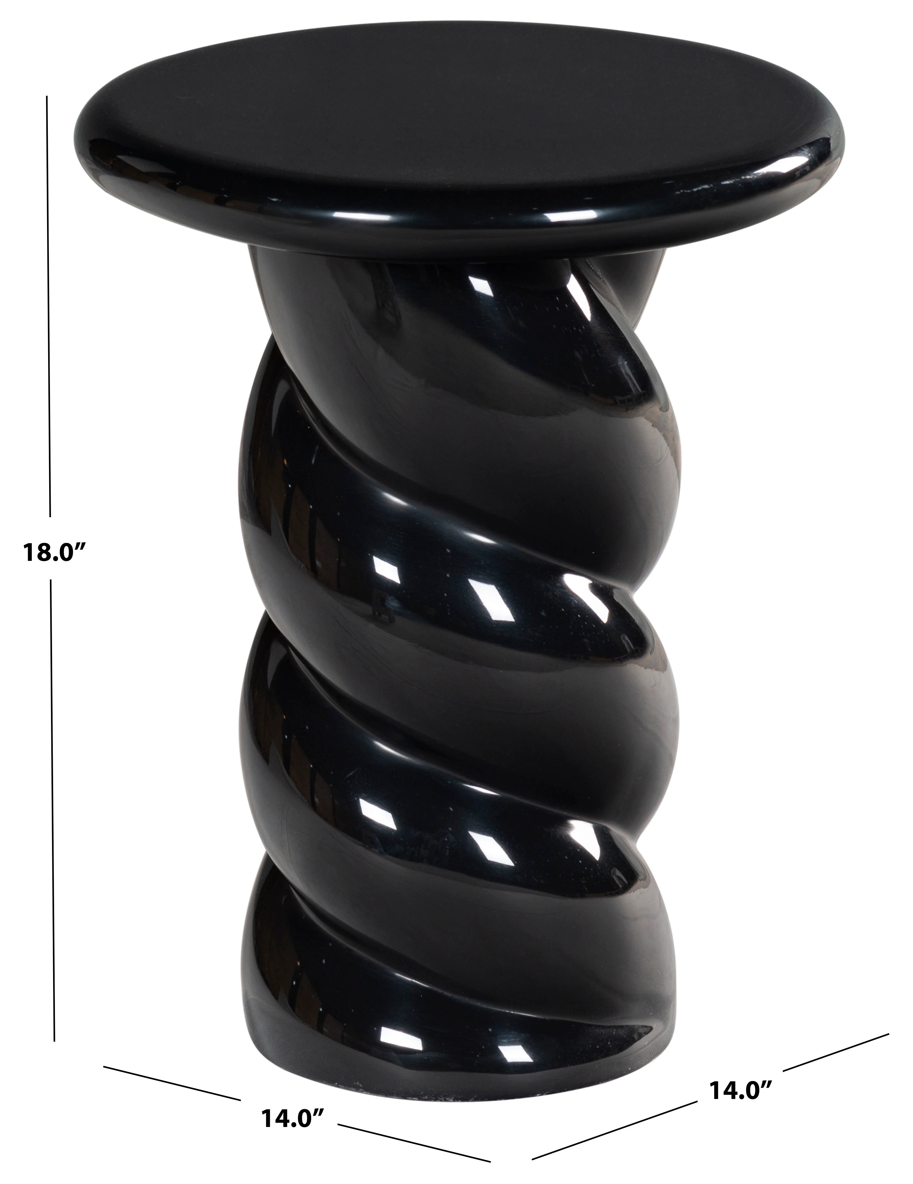 Noelly Concrete High Gloss Finish Accent Table - Image 20