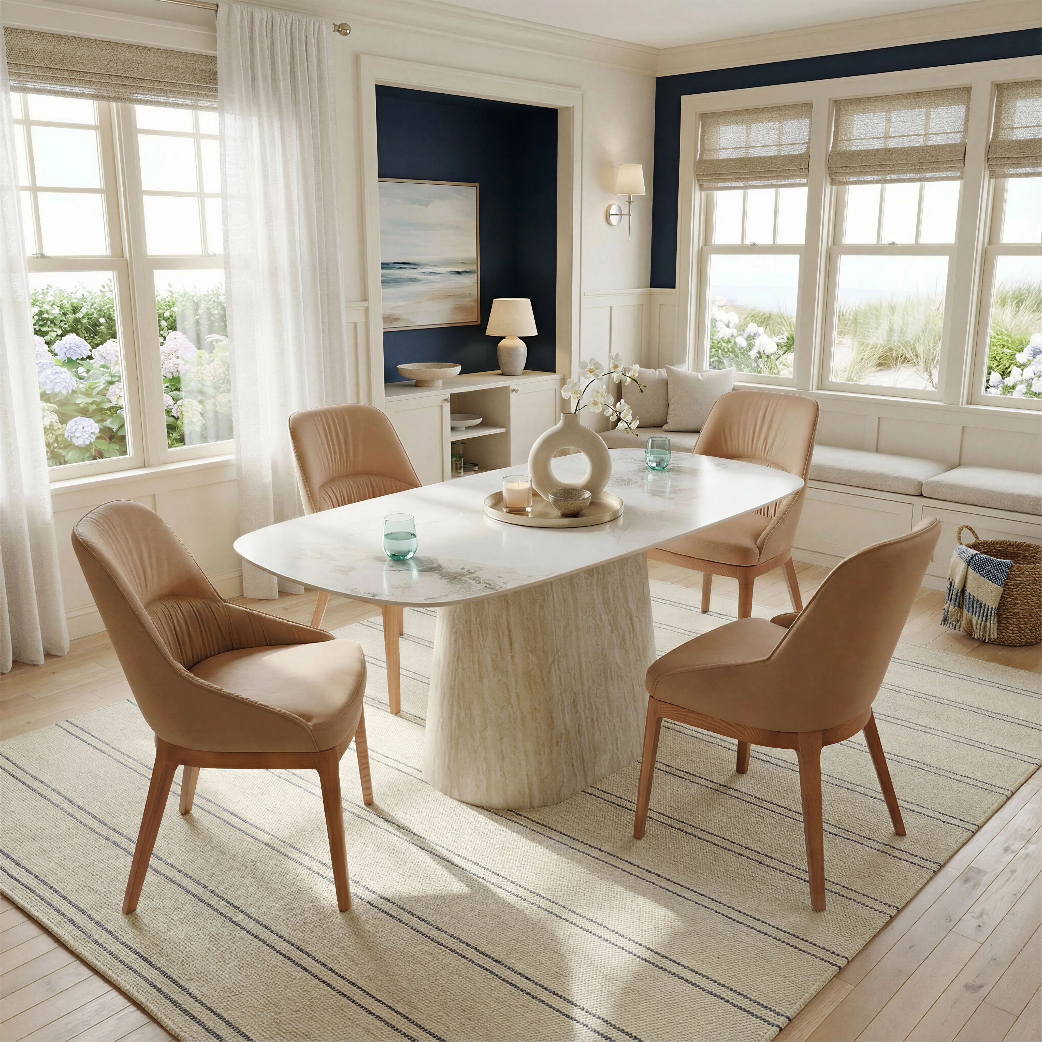 Nooka Dining Table White & Natural - Image 8