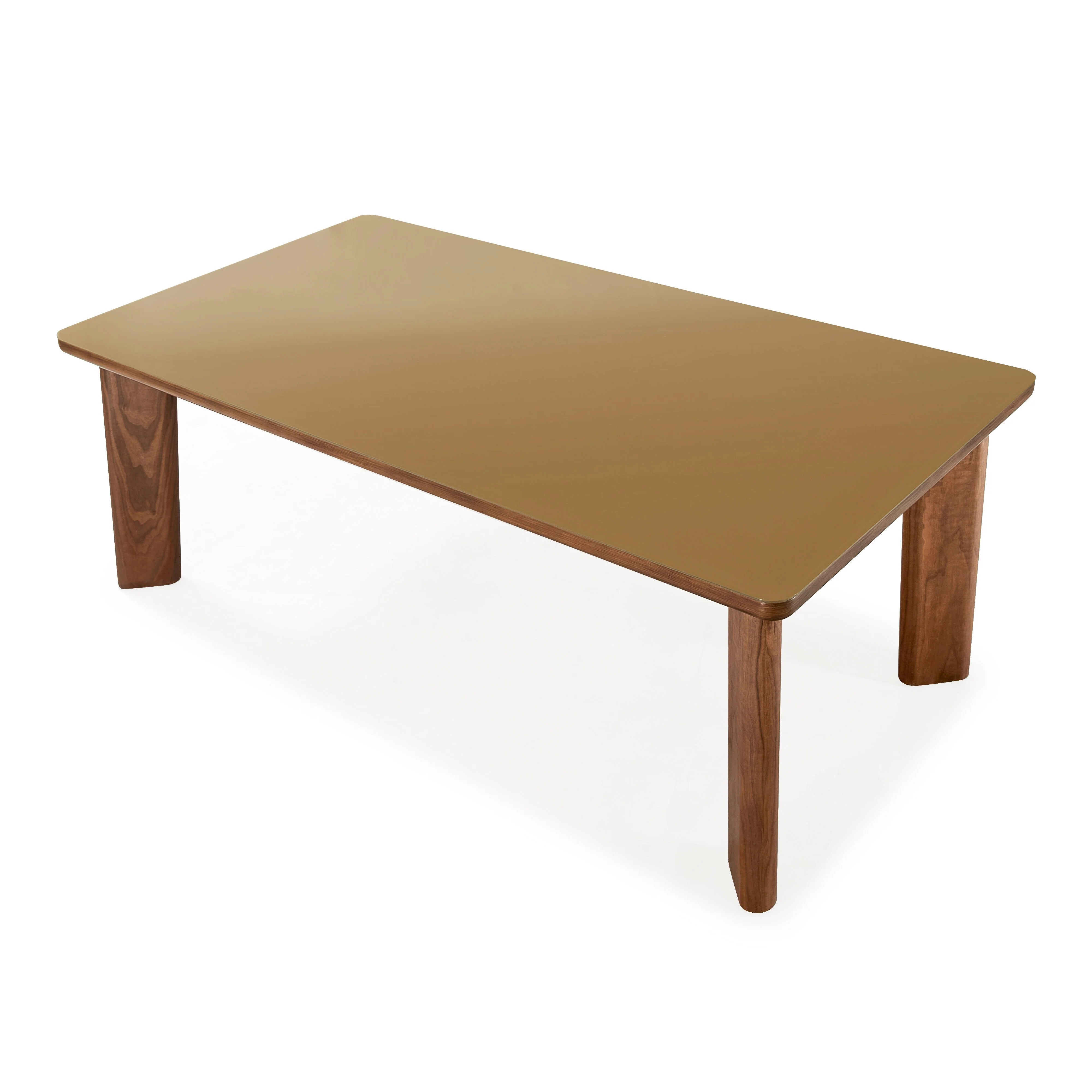 Oani 83" Walnut and Glass Rectangular Dining Table - Image 5
