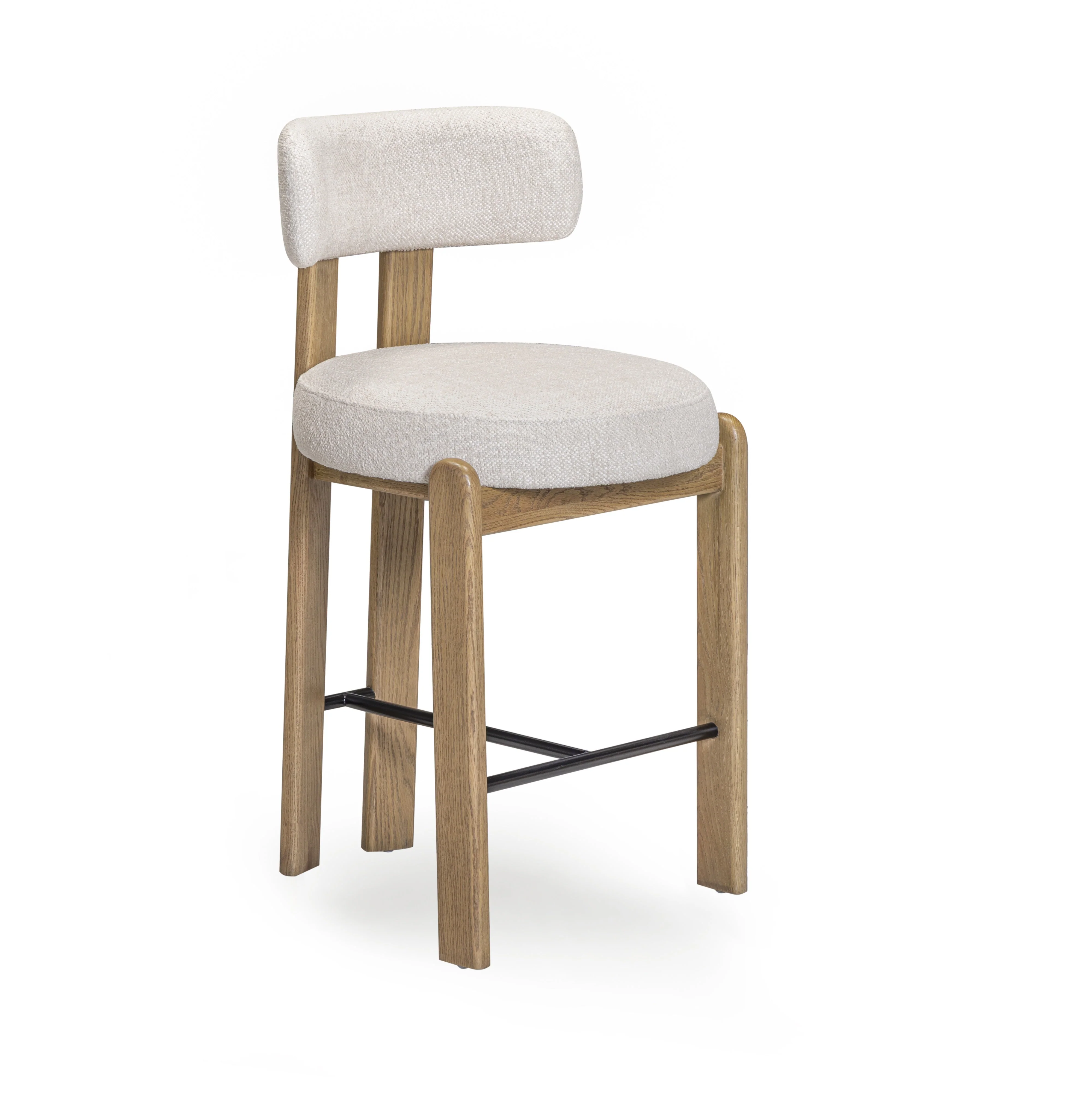 Odessa Cream Performance Fabric Counter Stool - Image 3