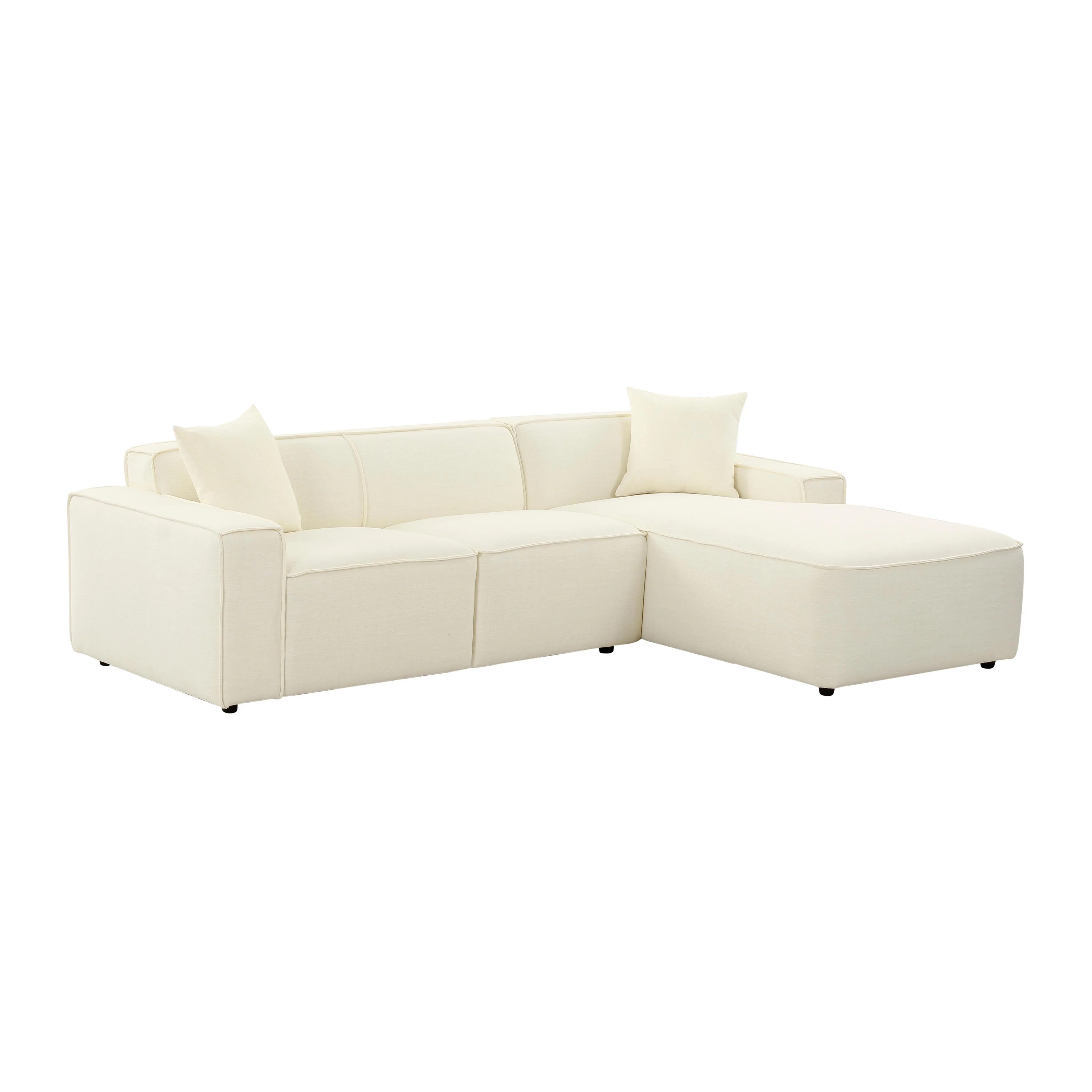 Olafur Black Linen Sectional - Image 8