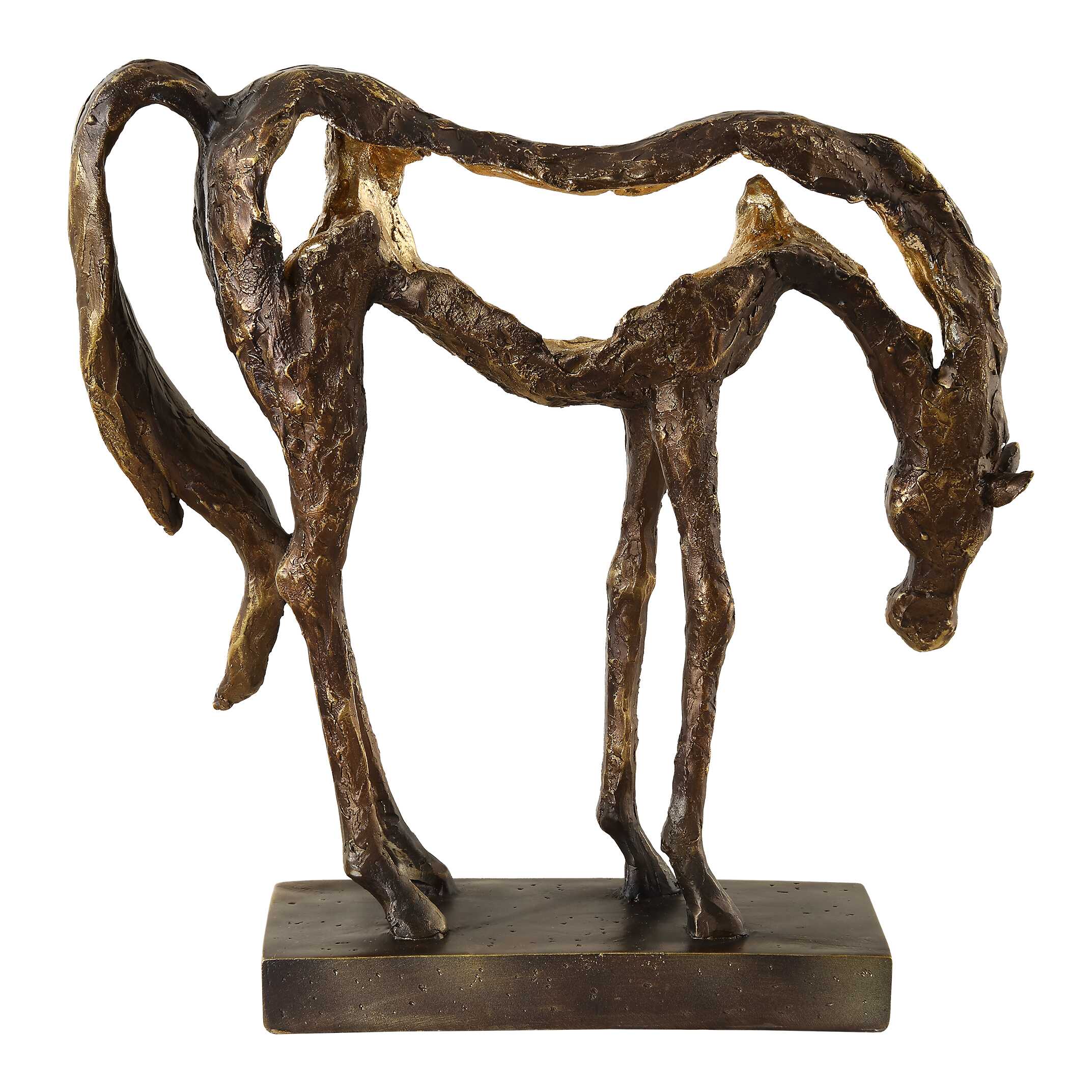 Openly Grazing Horse Sculpture - Image 6