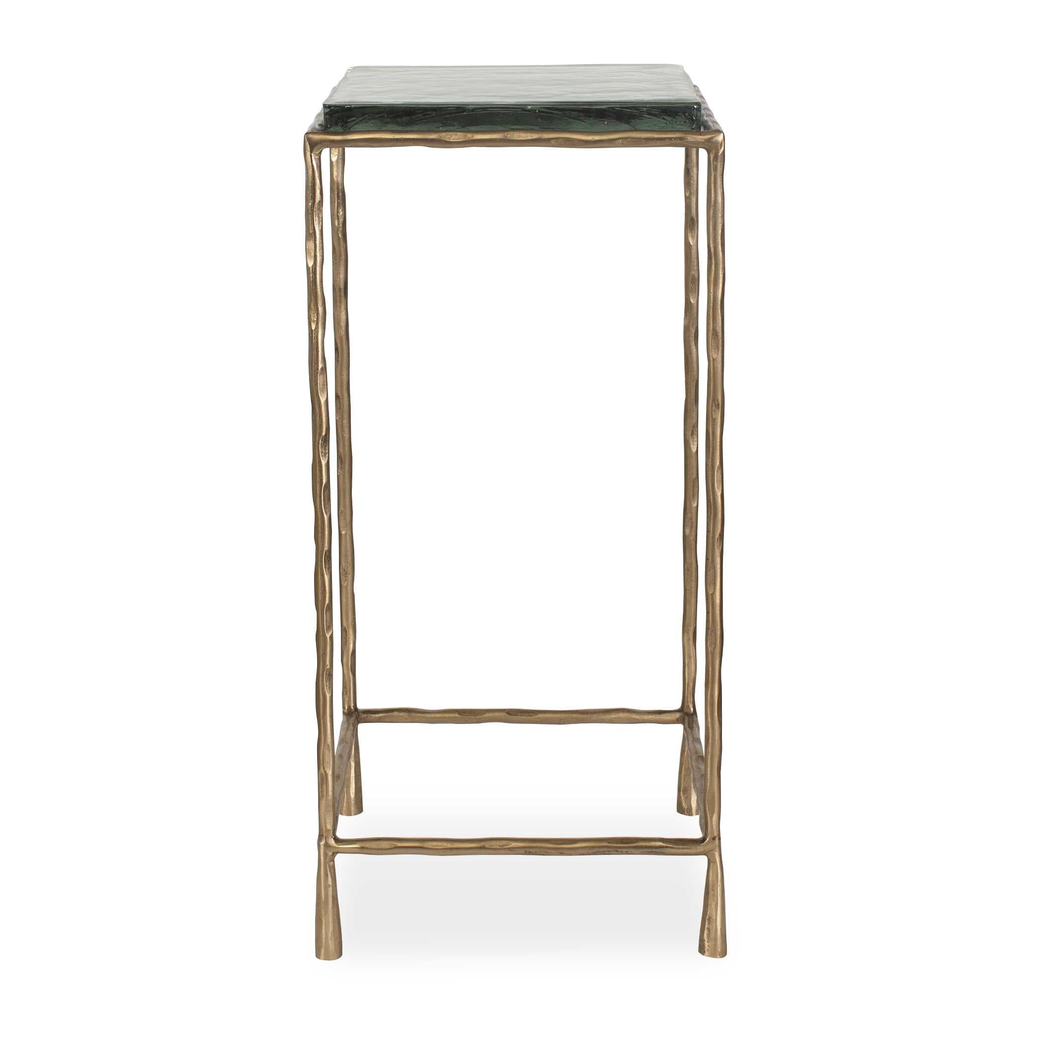 Ovard Antiqued Gold Accent Table - Image 4
