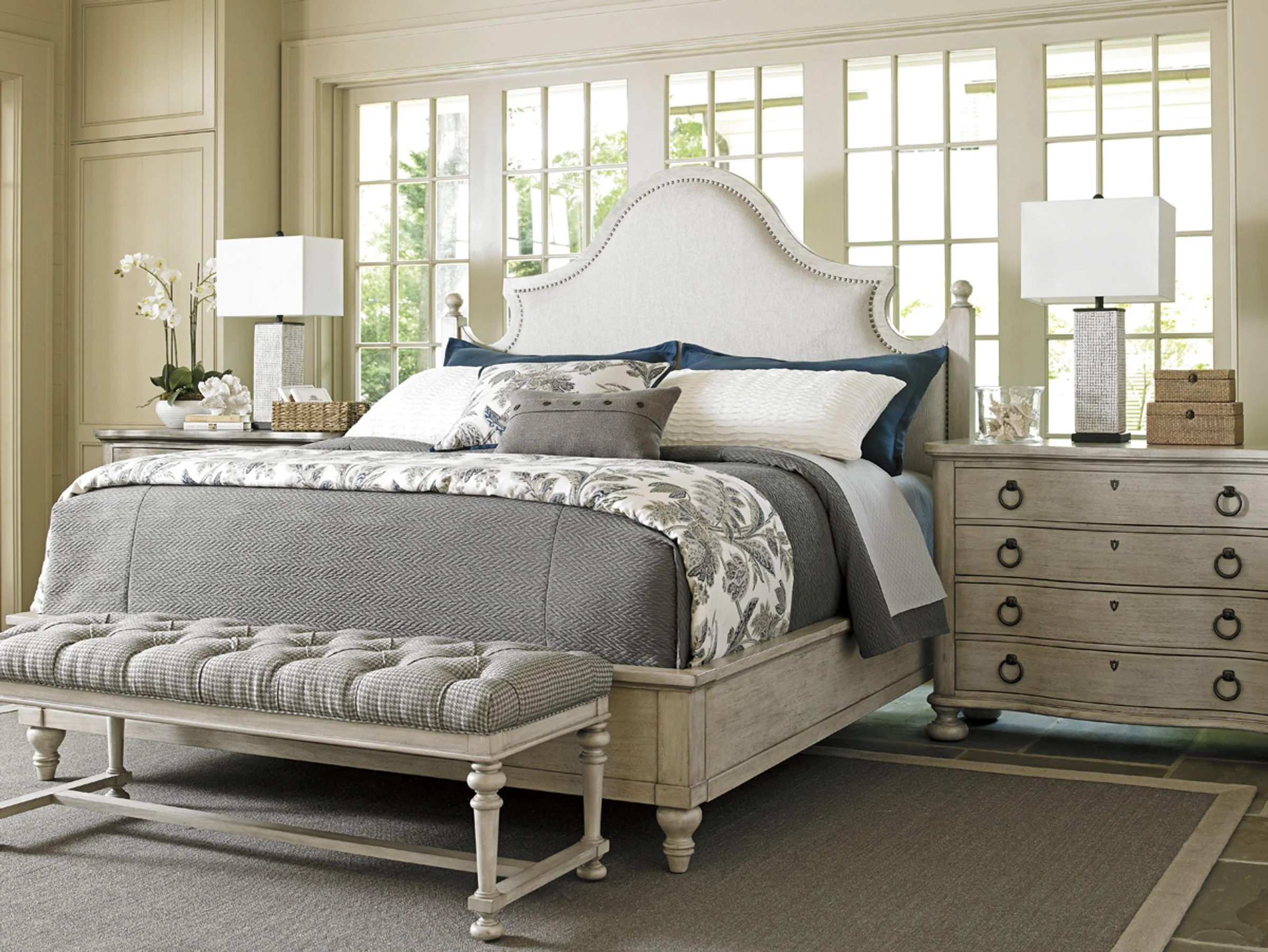 Oyster Bay Arbor Hills Upholstered Bed King - Image 4