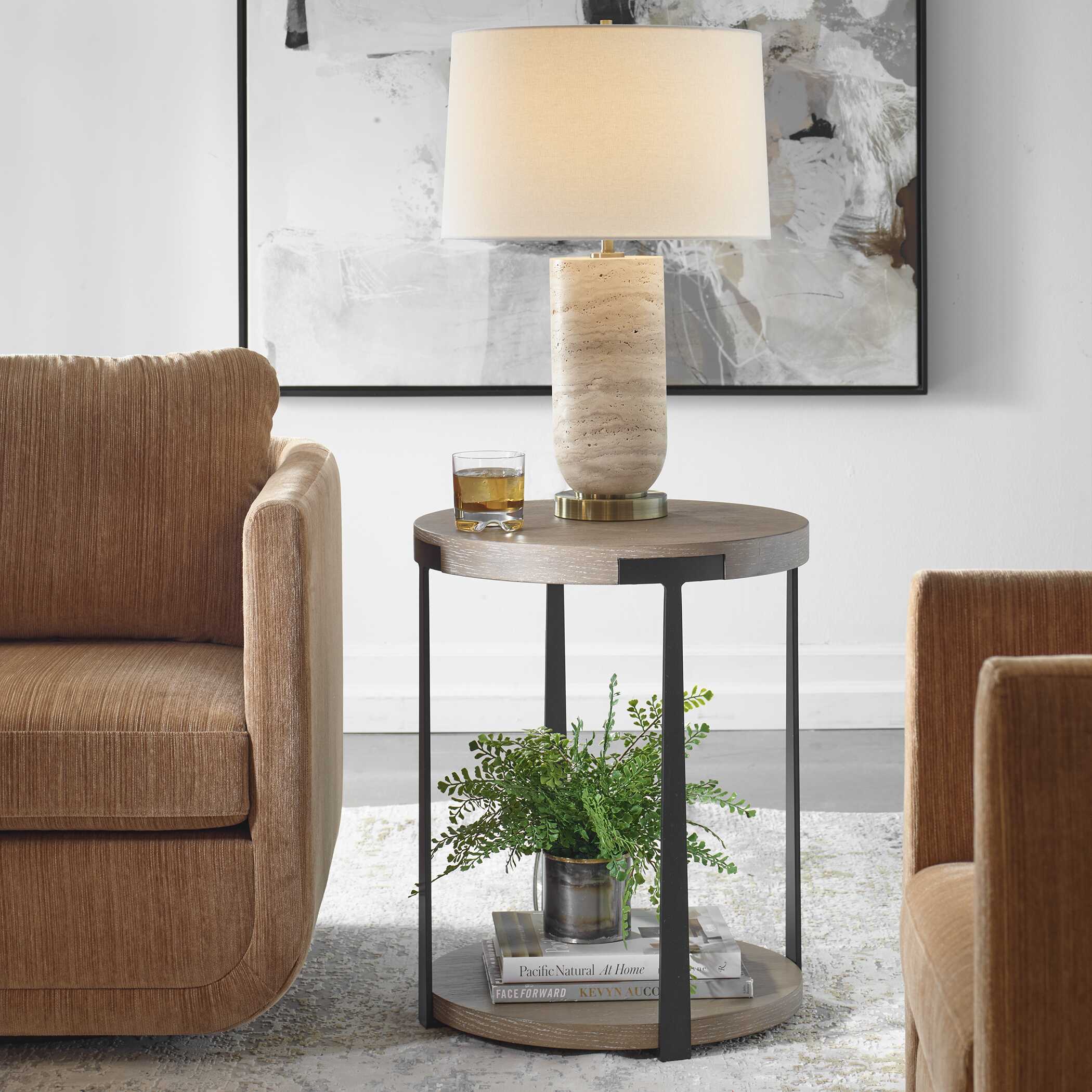 Palisade Natural Round Side Table - Image 3
