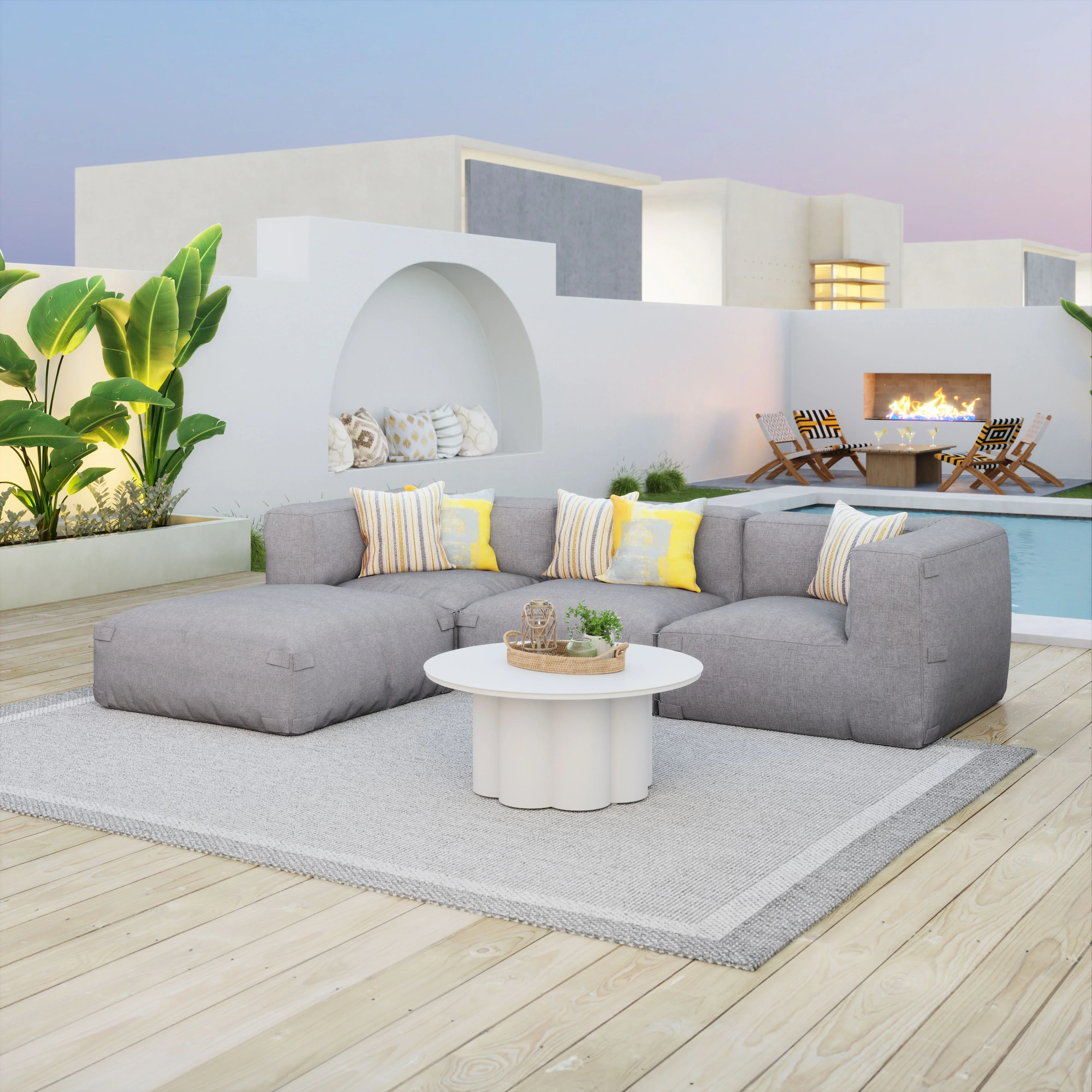 Palmier Coffee Table White - Image 3