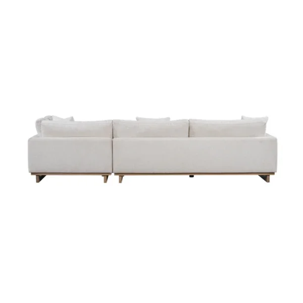 Paxton Polyester Upholstered 131" Sectional Chaise - Image 3