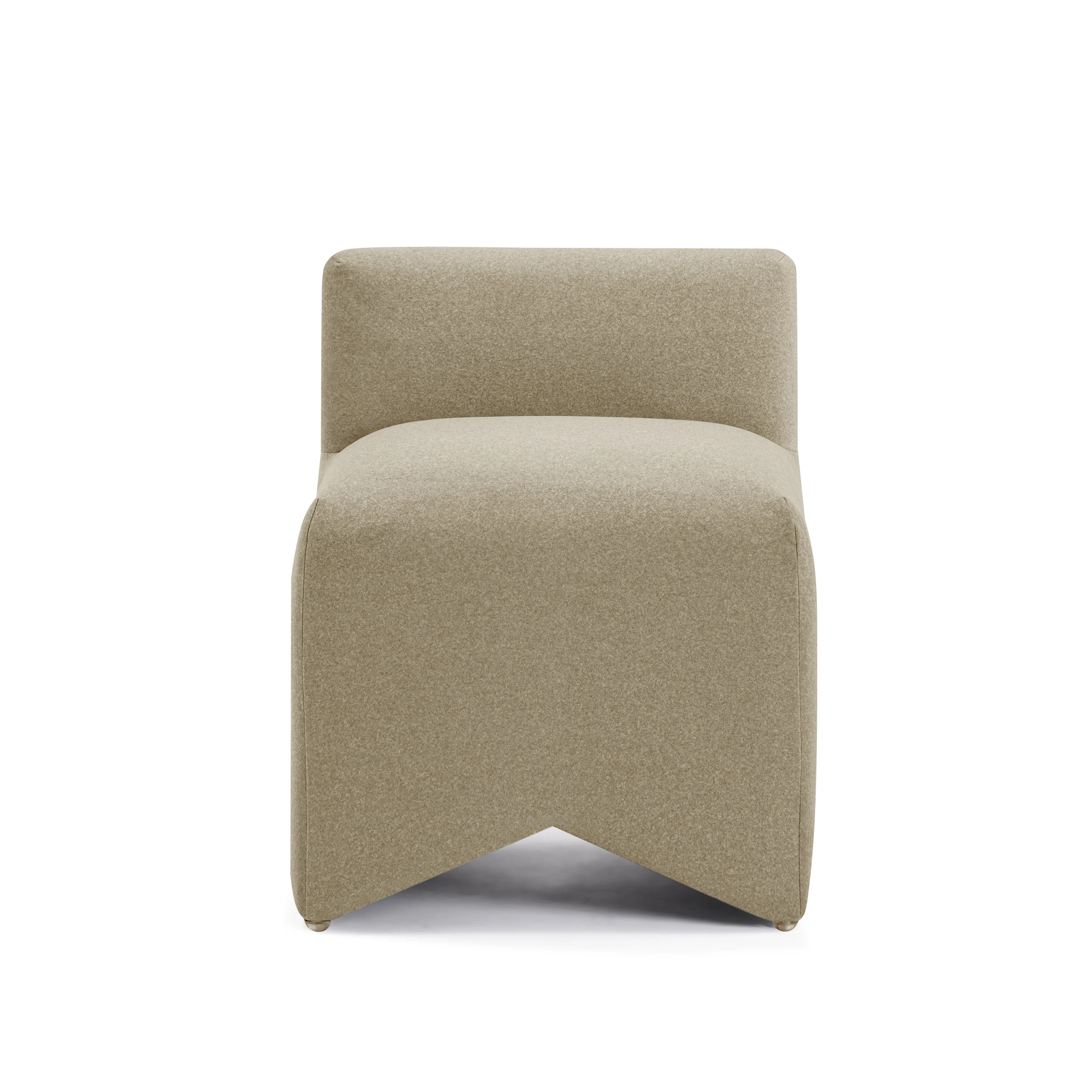 Pippa Taupe Performance Vegan Mohair Accent Stool - Image 3
