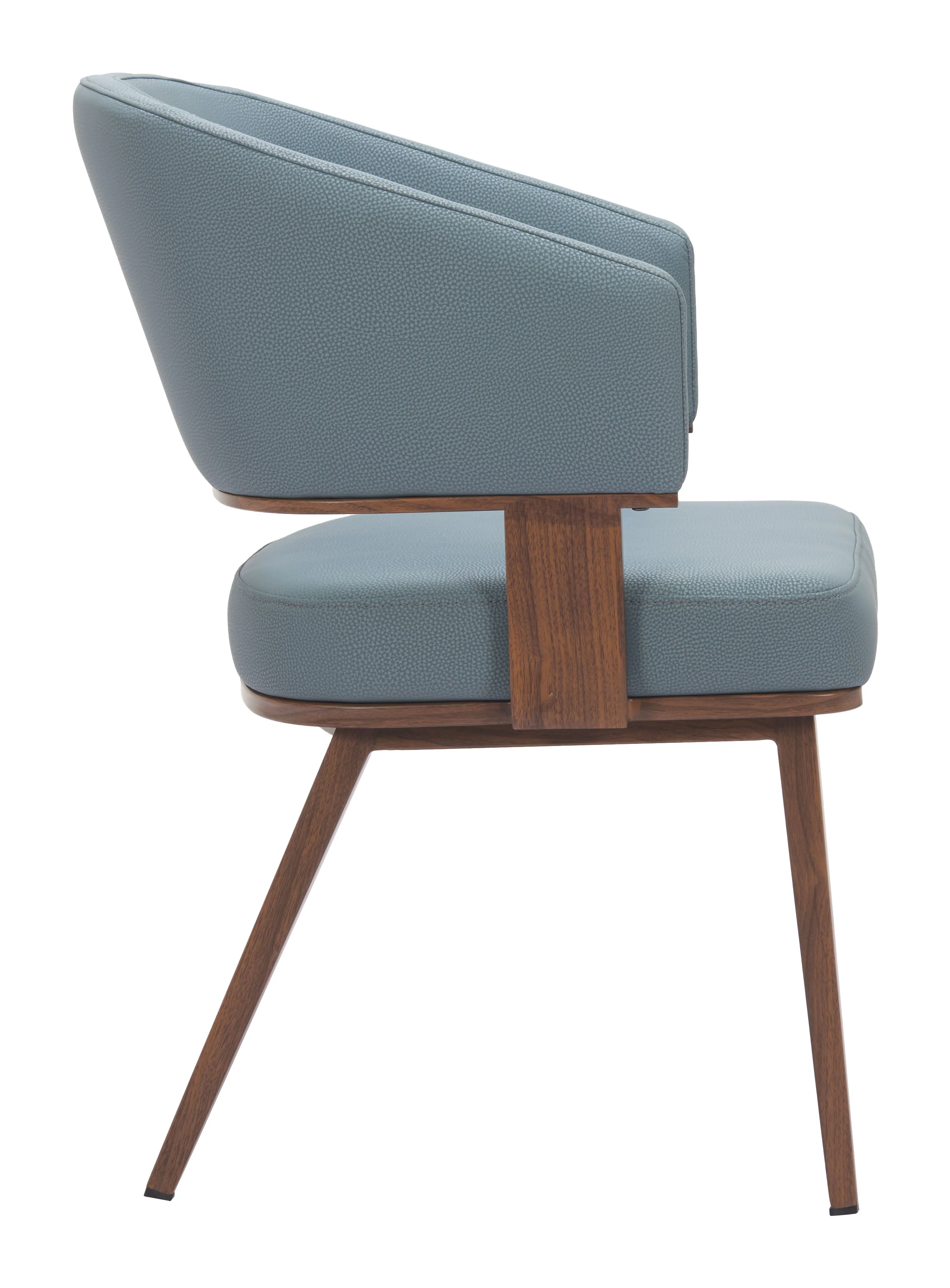 Poise Dining Chair Azure Gray & Walnut - Image 2