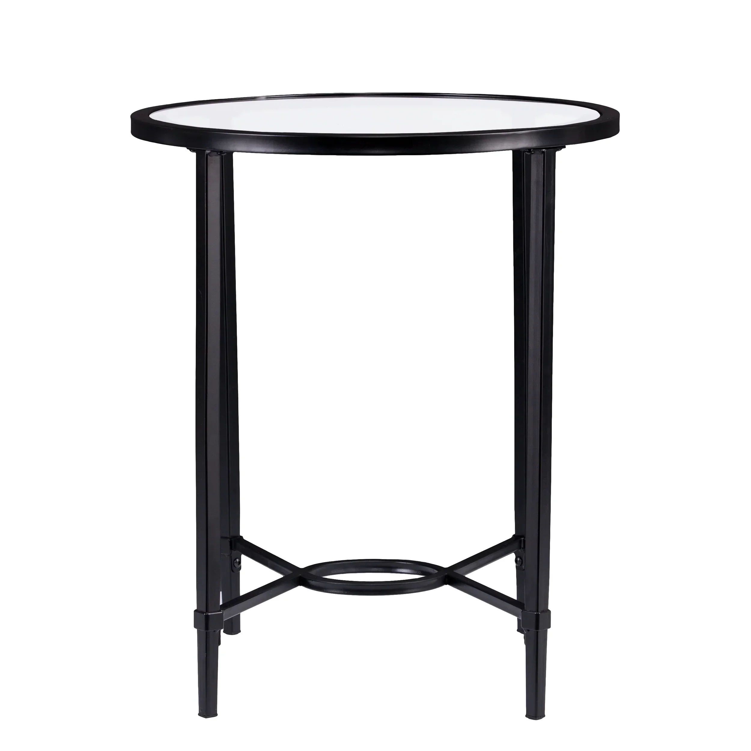 Quinton Metal/Glass Oval Side Table - Image 6