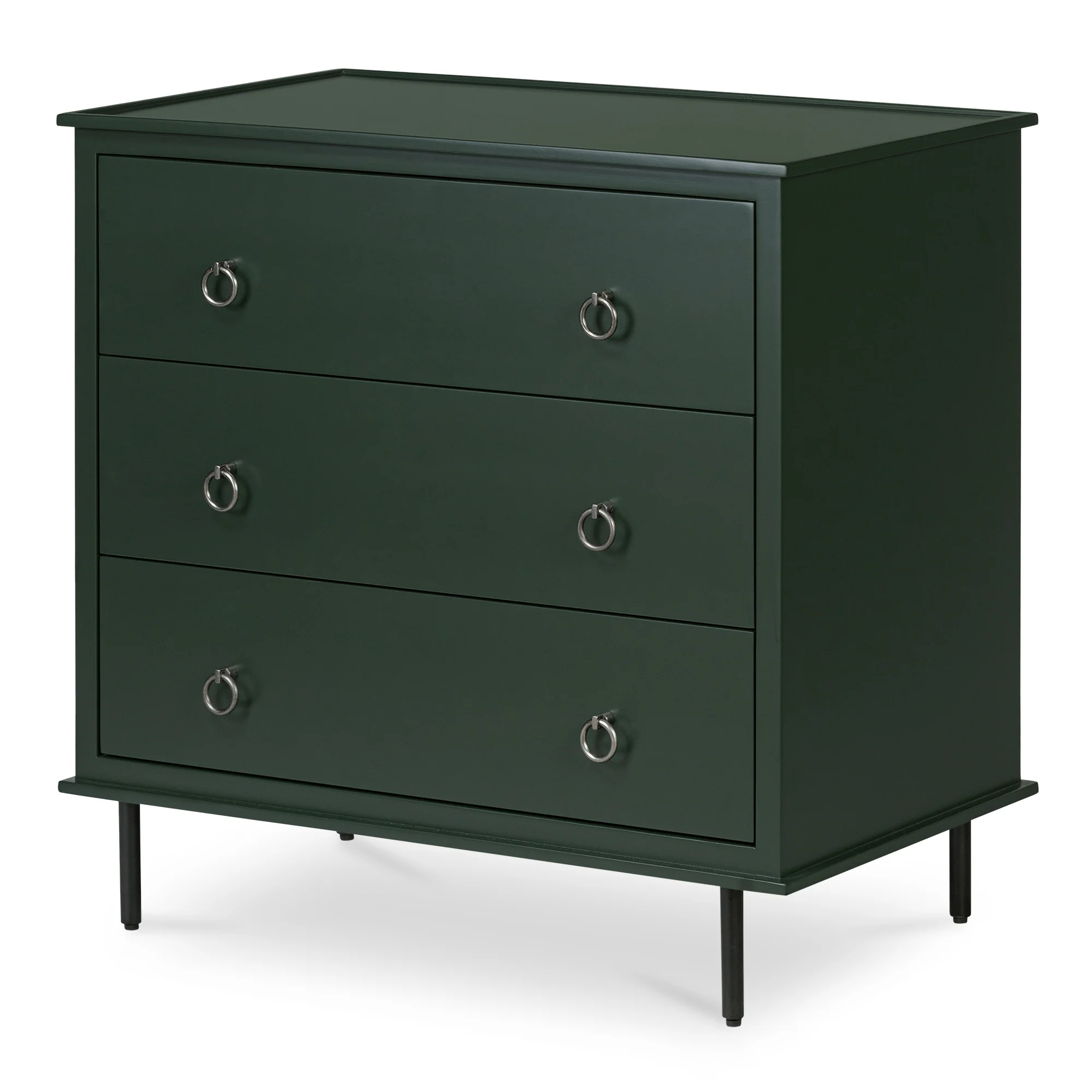 Reagan 3 Drawer Nightstand Deep Green - Image 3