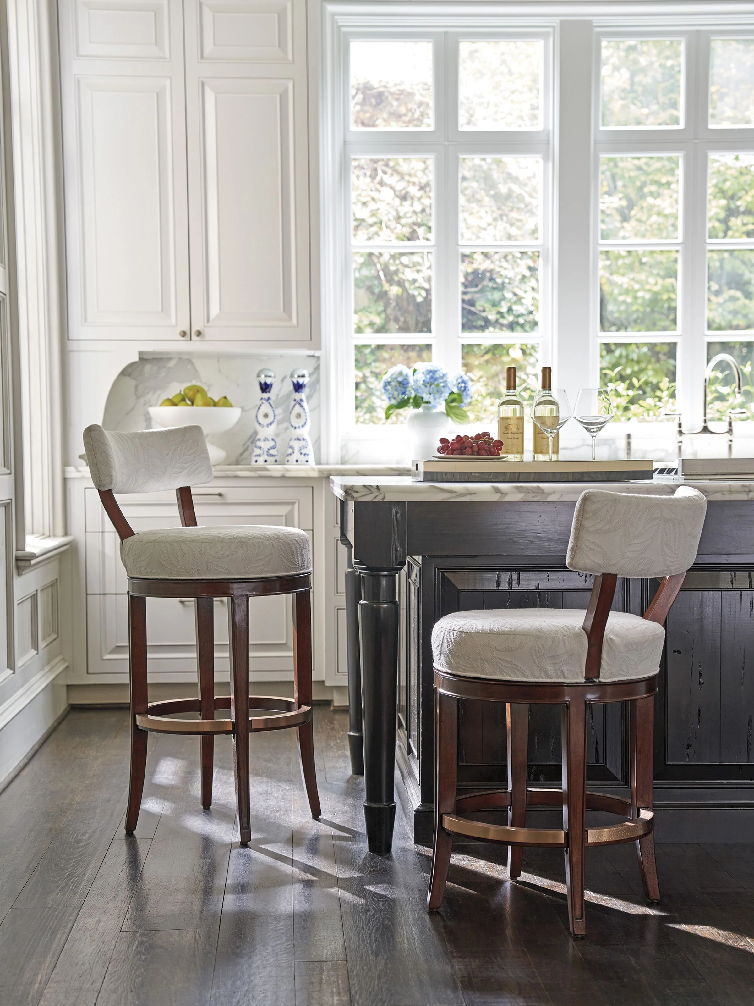 Rendezvous Giles Upholstered Swivel Bar Stool - Image 3