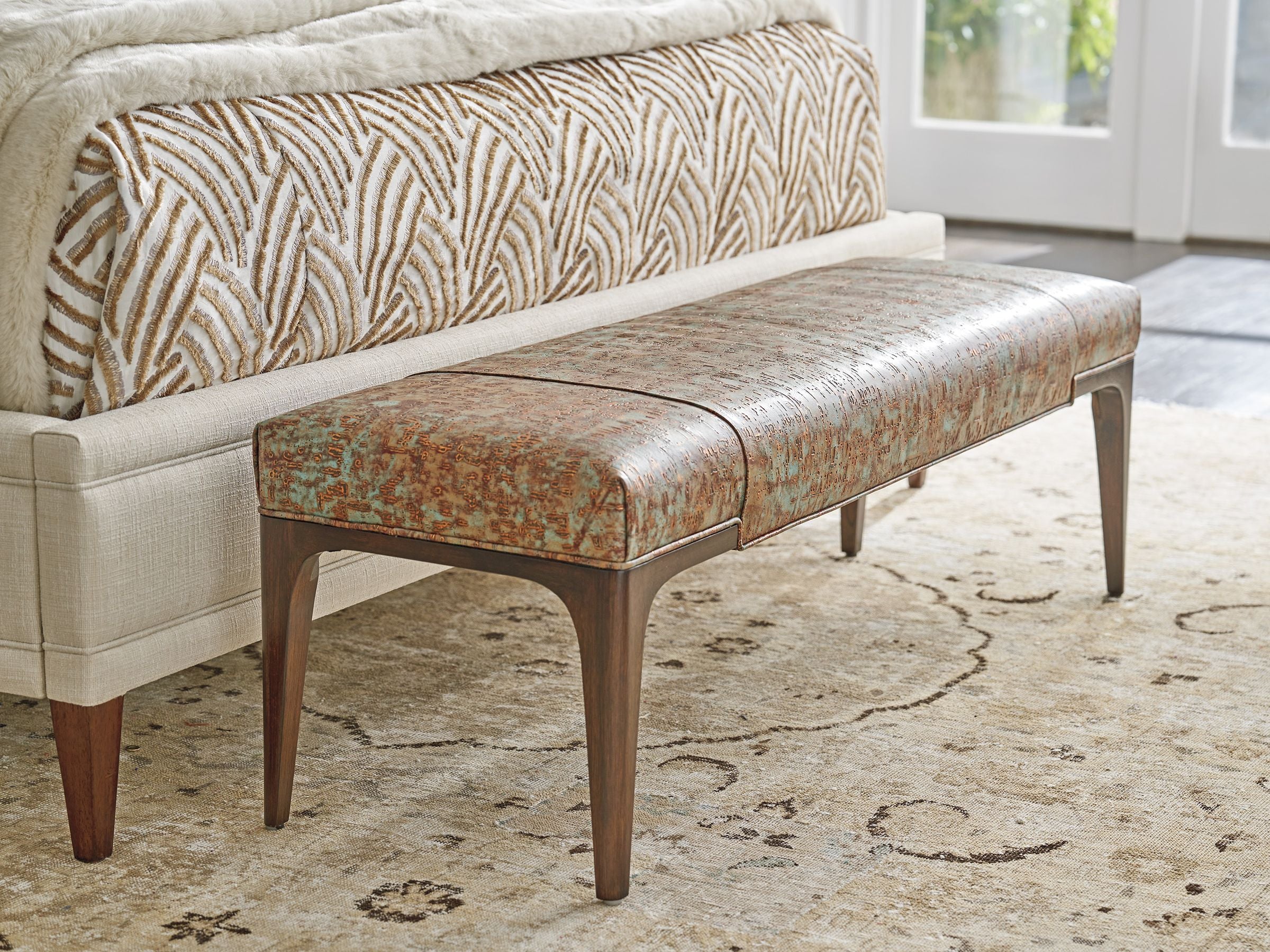 Rendezvous Savile Leather Bench - Image 2