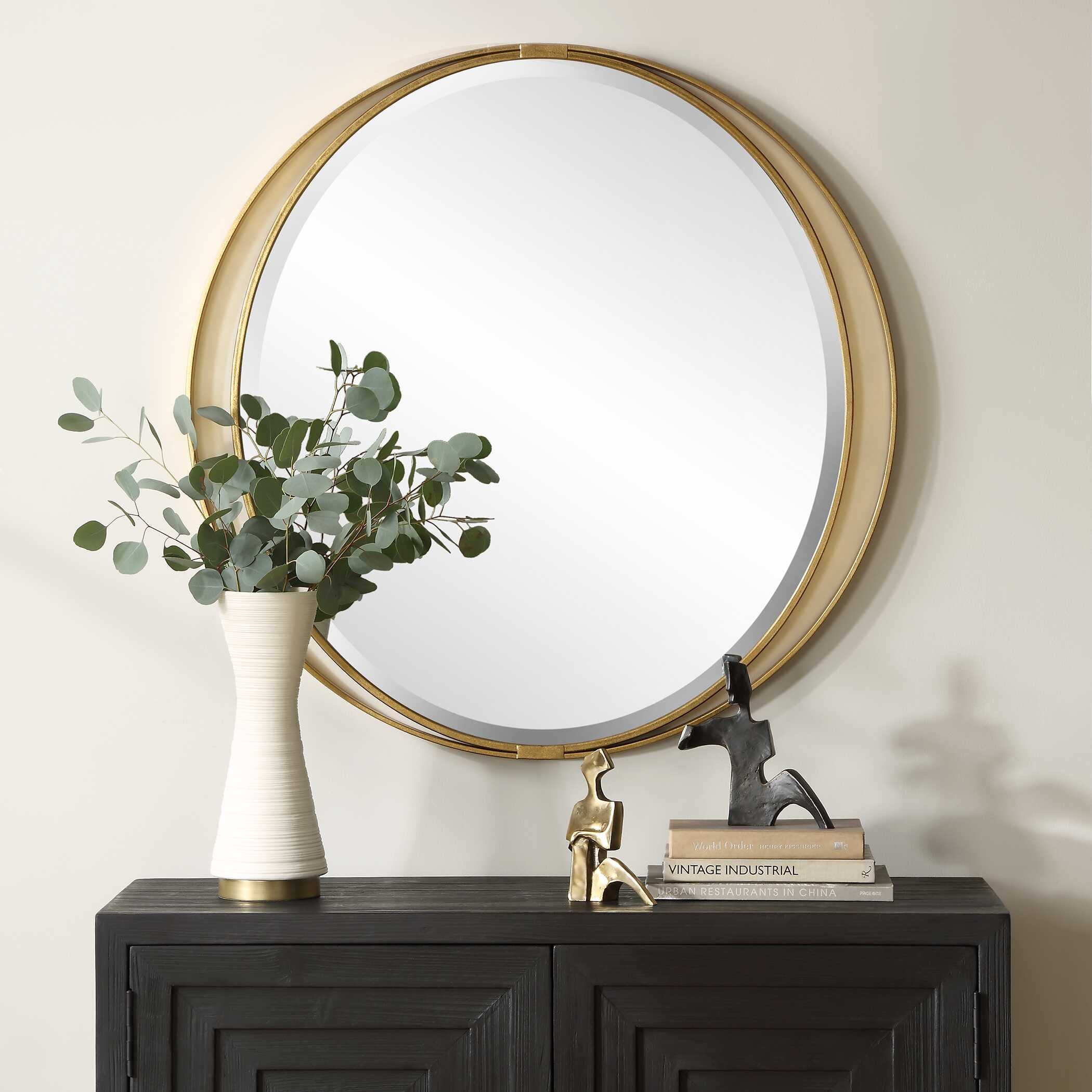 Rhodes Gold Round Mirror - Image 2