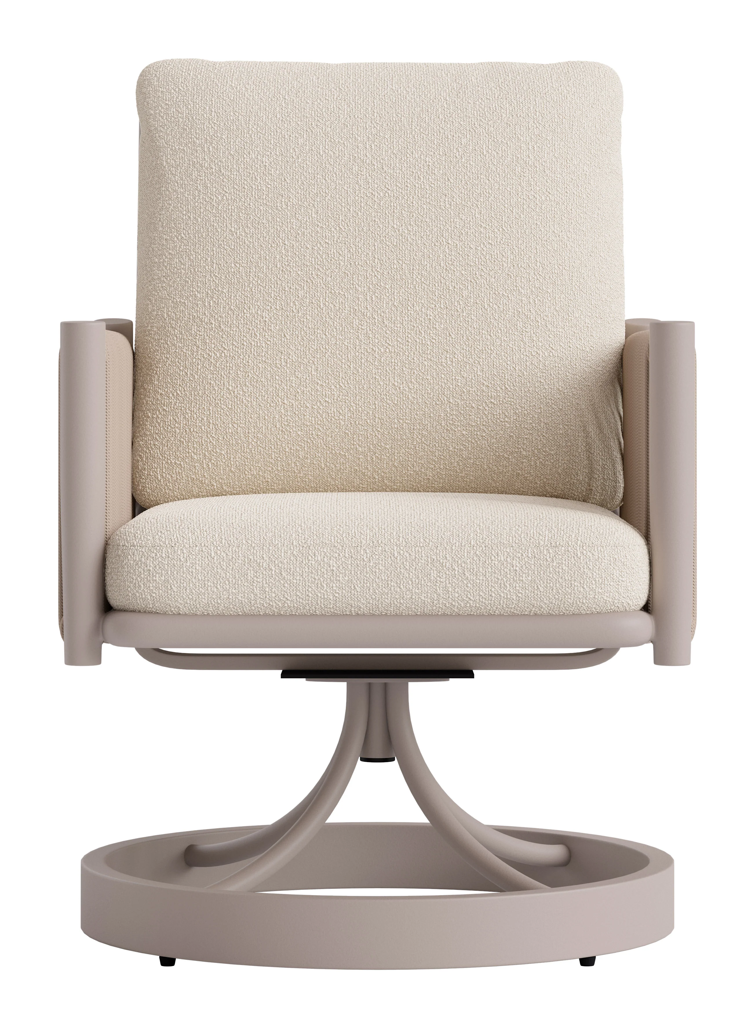Rivan Swivel Dining Chair Beige - Image 3