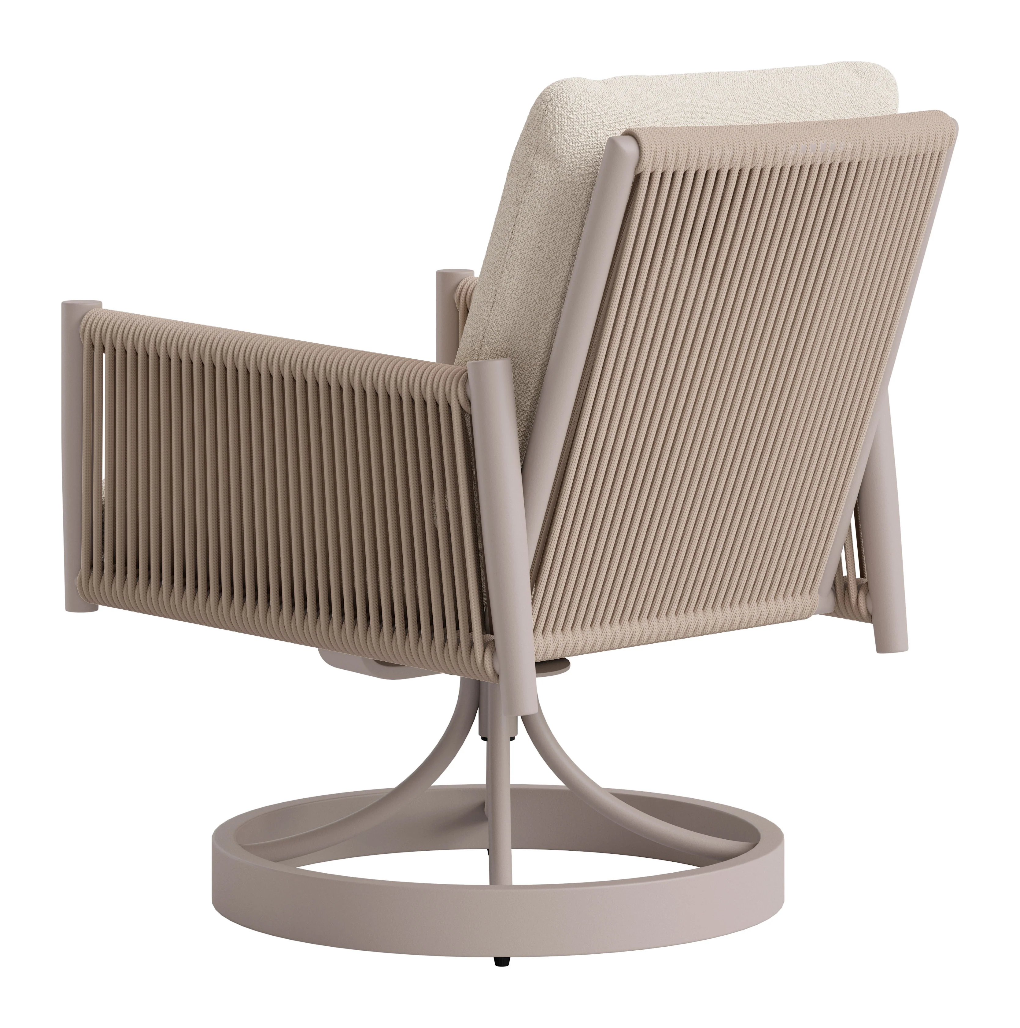 Rivan Swivel Dining Chair Beige - Image 5