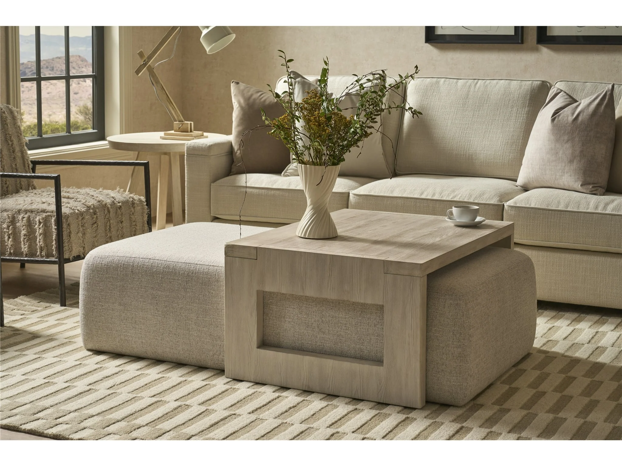 River Rock Nesting Cocktail Ottoman - Image 2