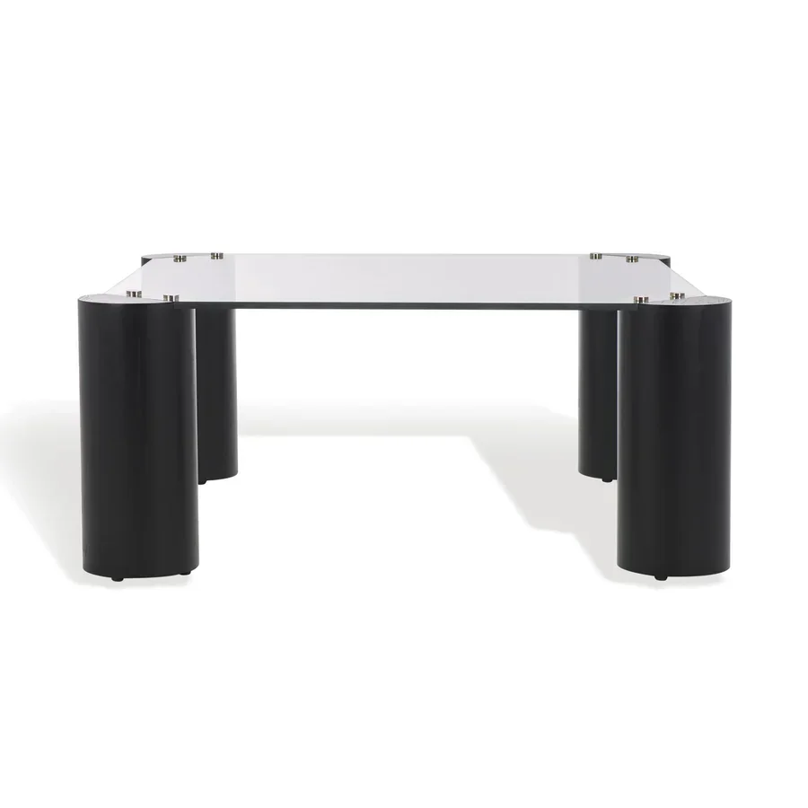 Robbie Square Glass Top Coffee Table - Image 4