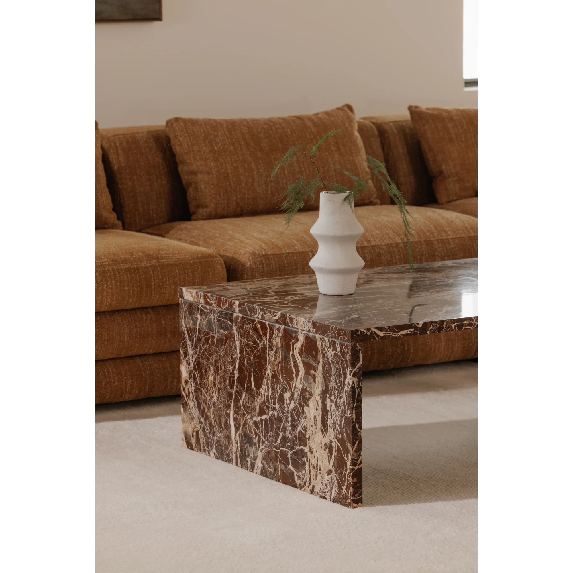 Rosa Coffee Table Rosso Levanto Marble - Image 2