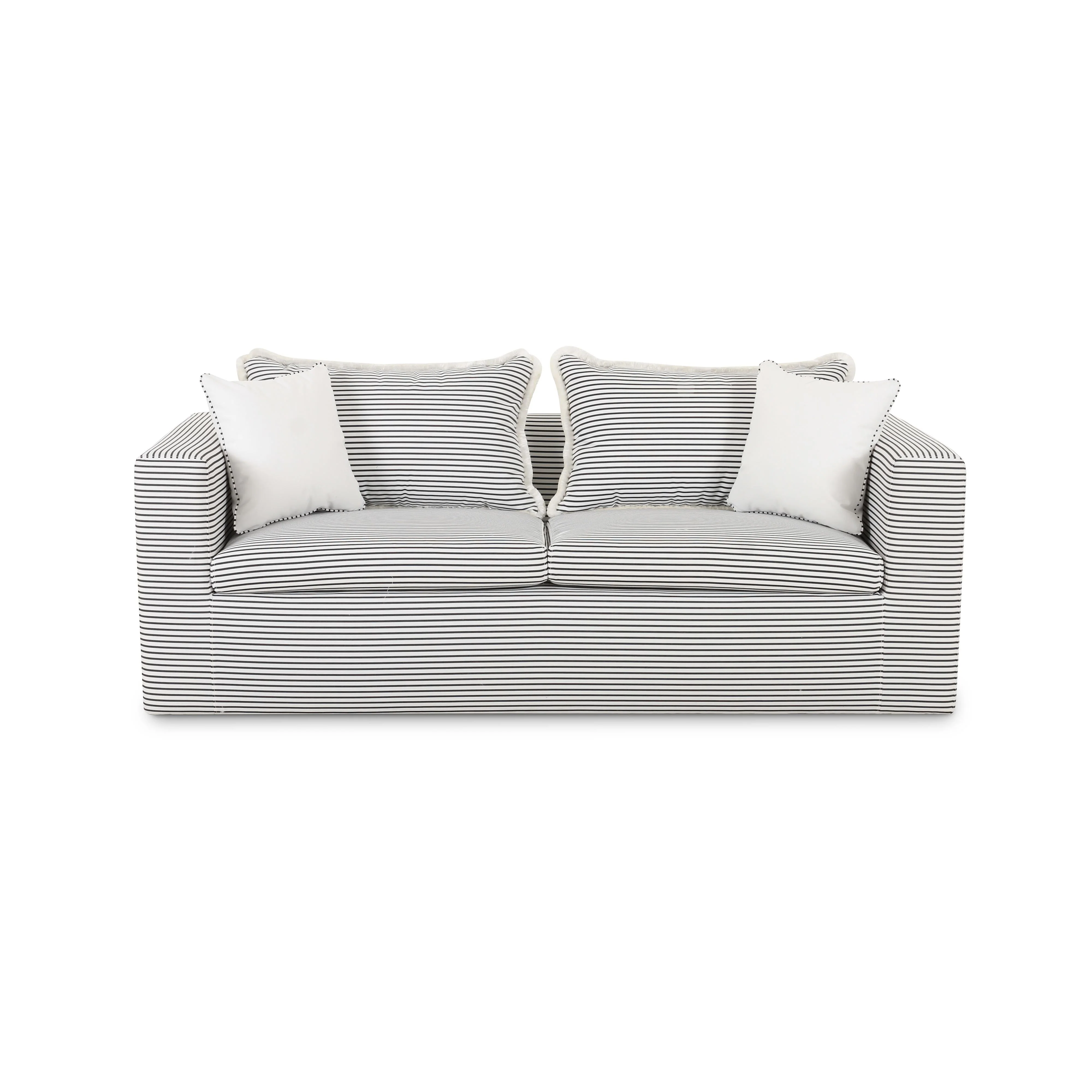 Salty 84.5" Striped Contract-Grade Indoor/Outdoor Sofa - Image 13