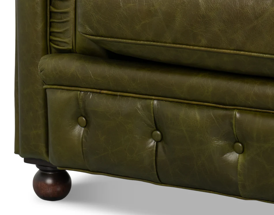 Savile Leather Sofa - Image 4