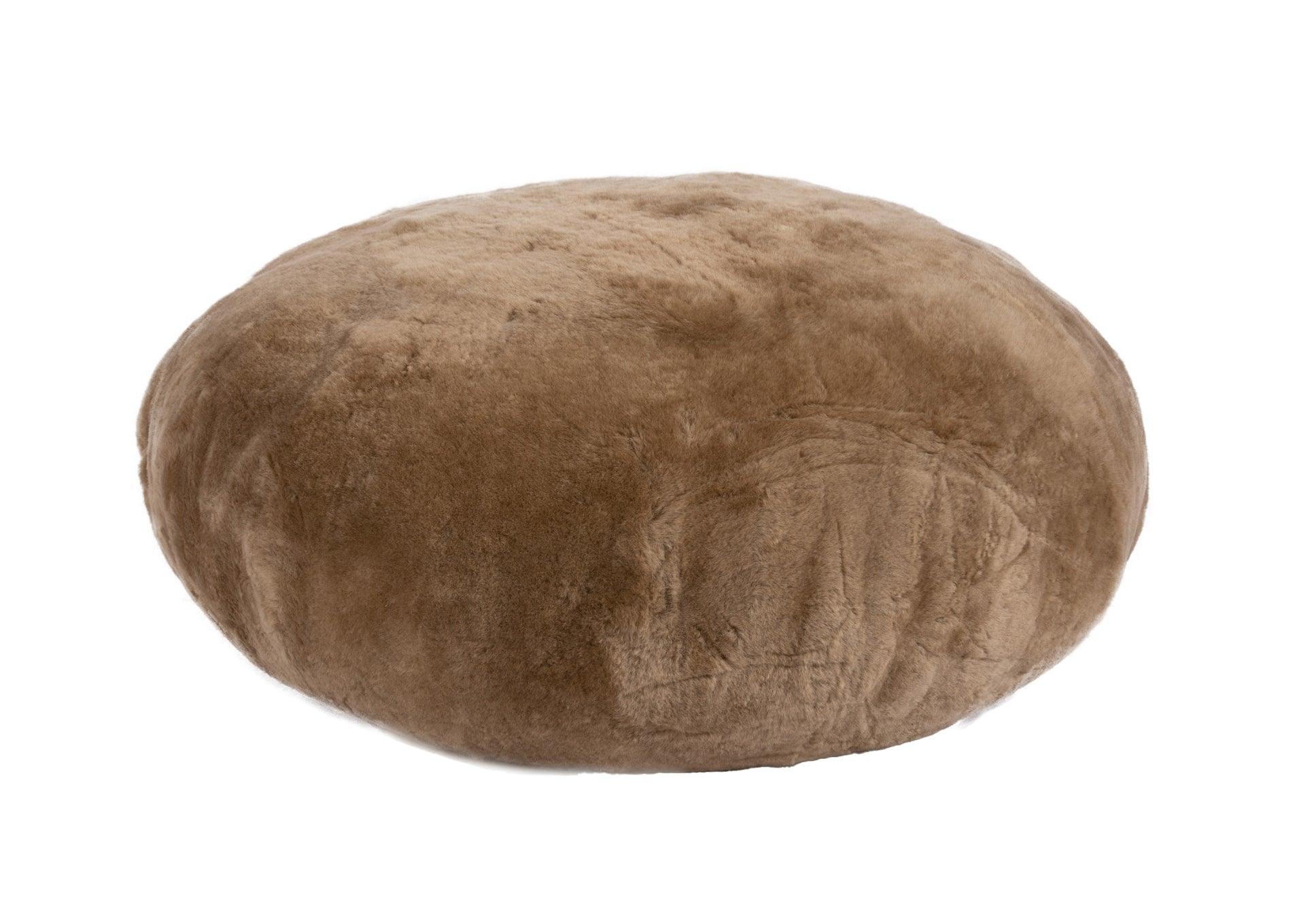 Shearling Round Ottoman - Image 3