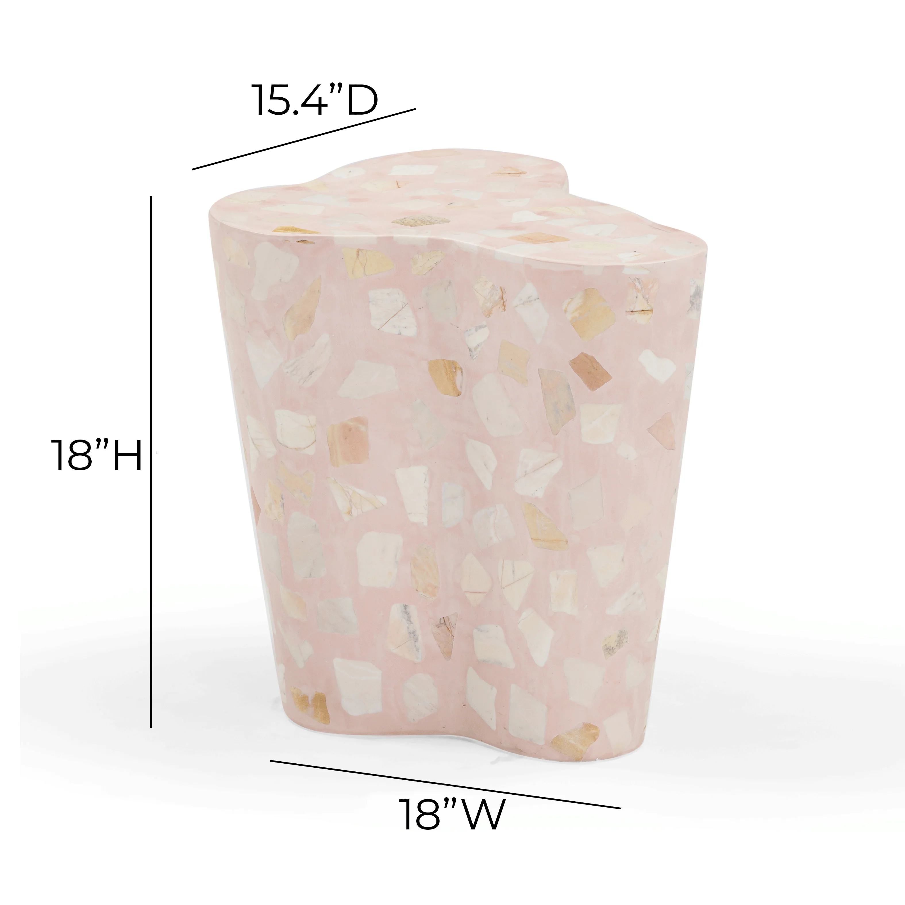 Slab Faux Terrazzo Indoor/Outdoor Side Table - Image 5