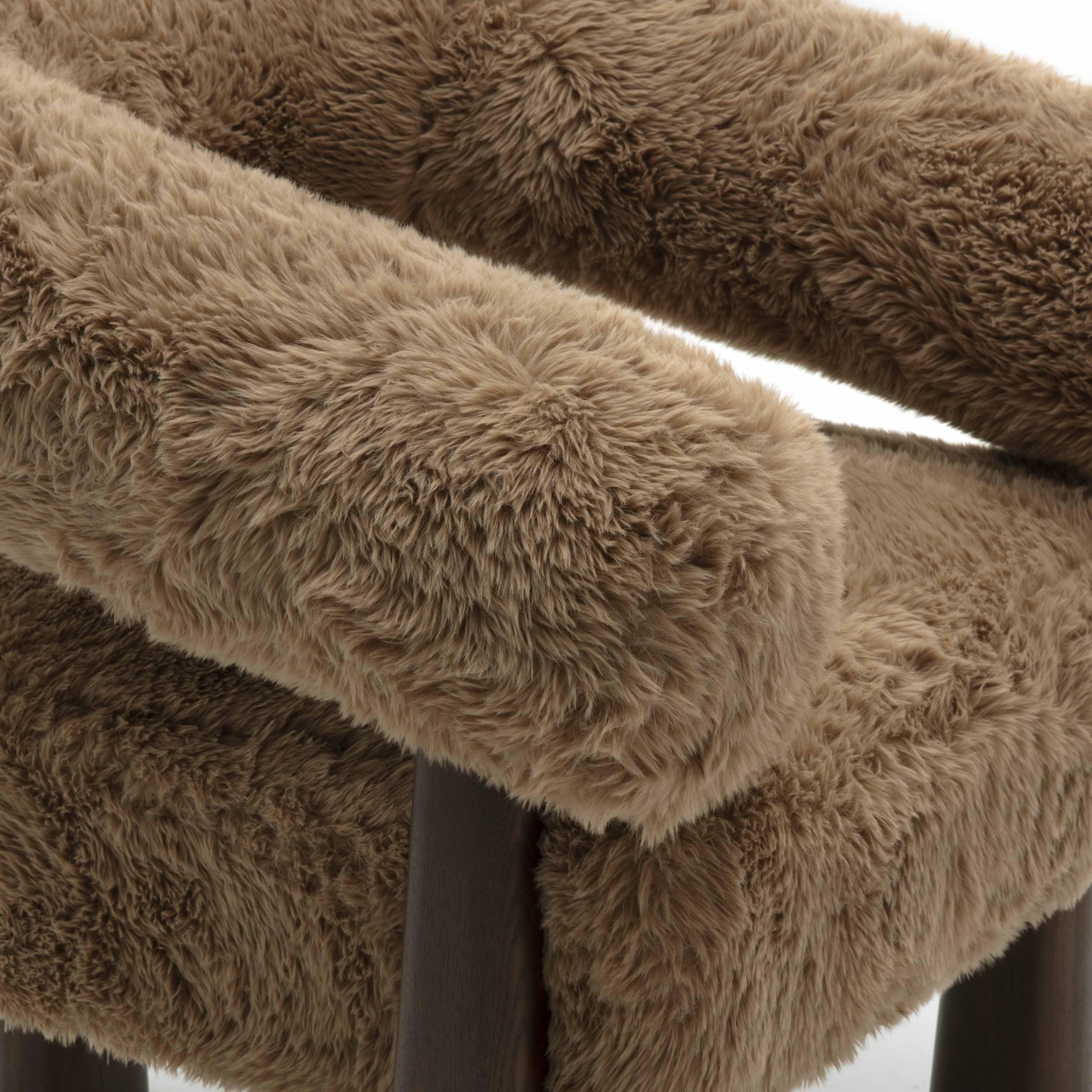 Spara Contract-Grade Straight Vegan Shearling Accent Chair - Image 11