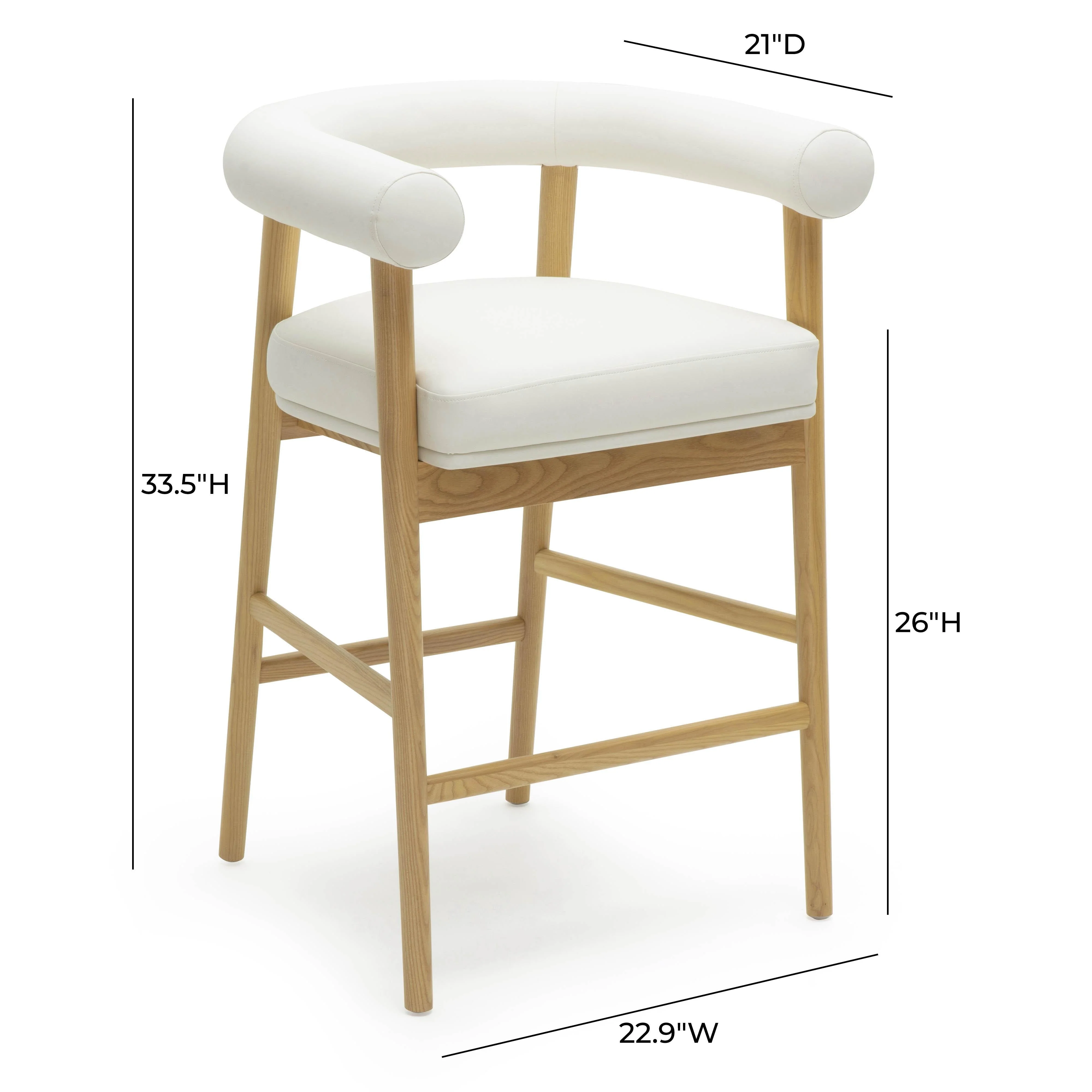 Spara Performance Vegan Leather Counter Stool - Image 12