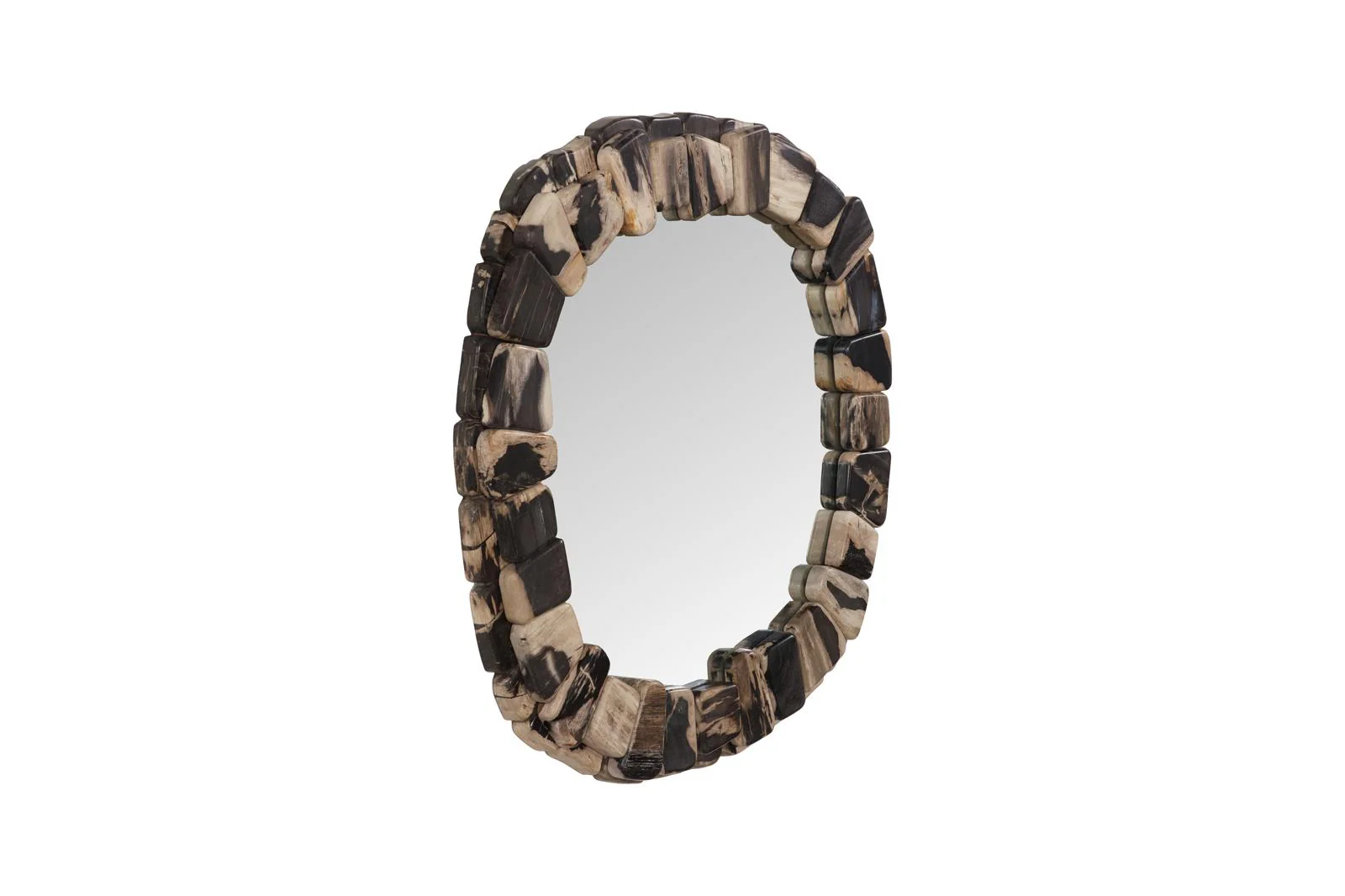 Stacked Pebble Petrified Mirror - Image 2