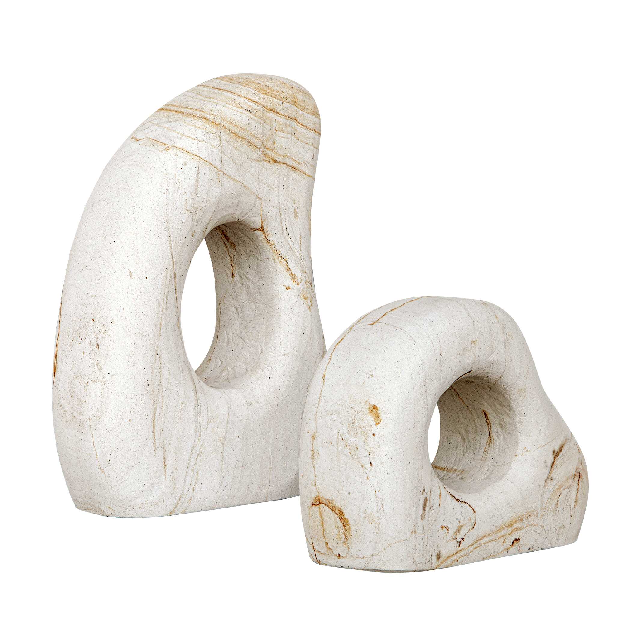 Stone Flow Outdoor Sculptures - Set of 2 - Image 4