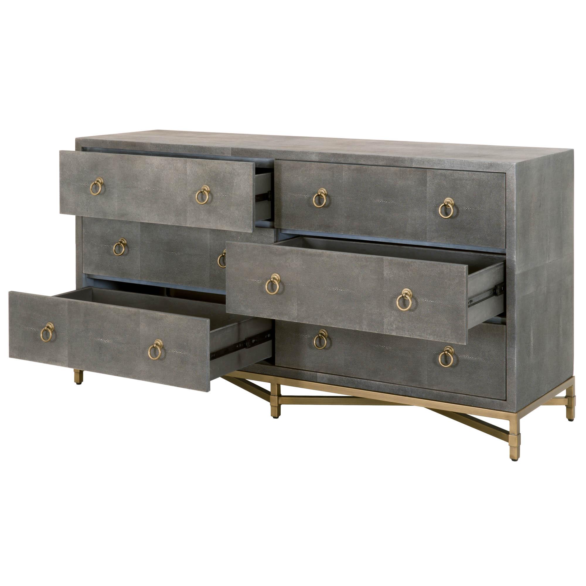 Strand Shagreen 6-Drawer Double Dresser - Image 4