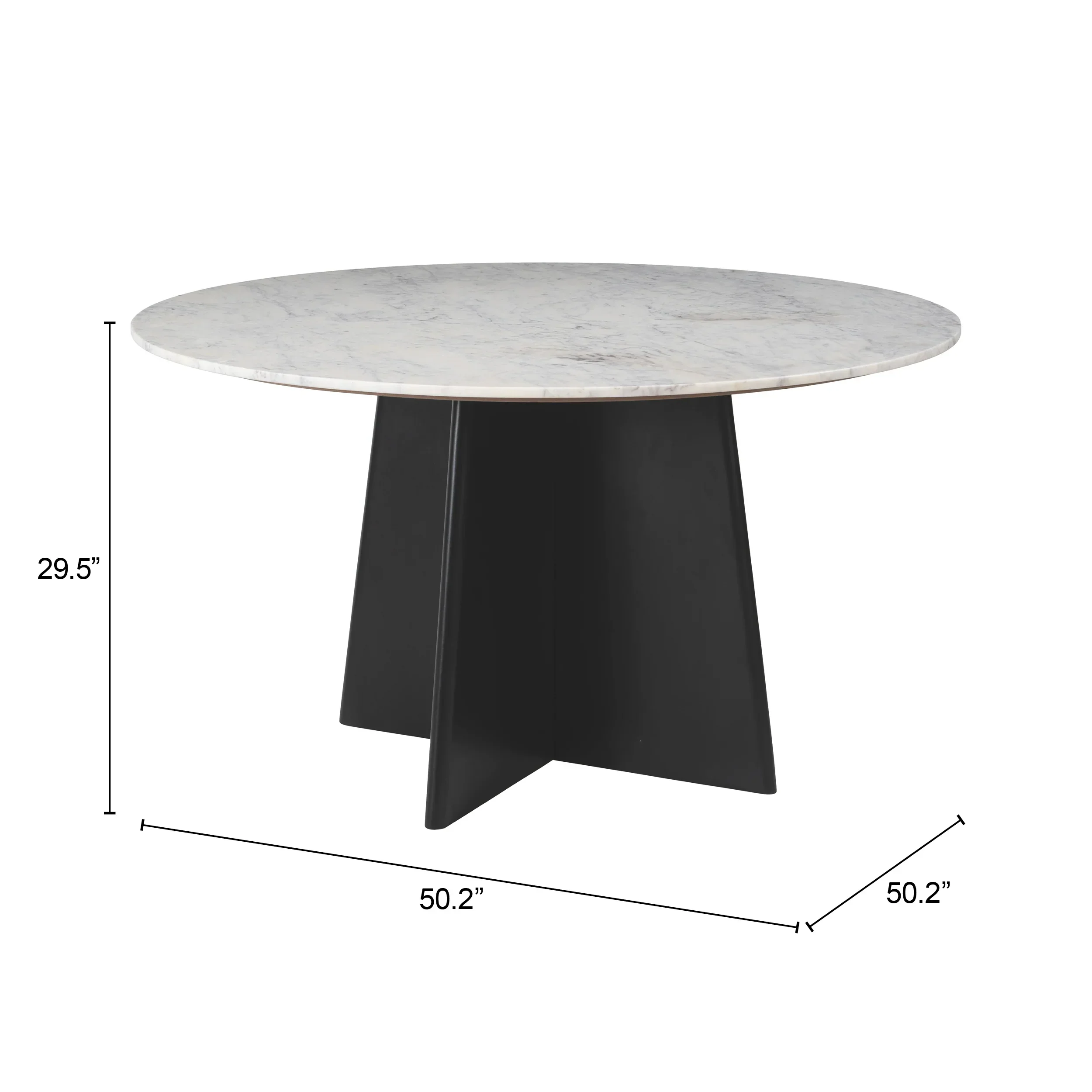 Strela Dining Table White & Black - Image 4